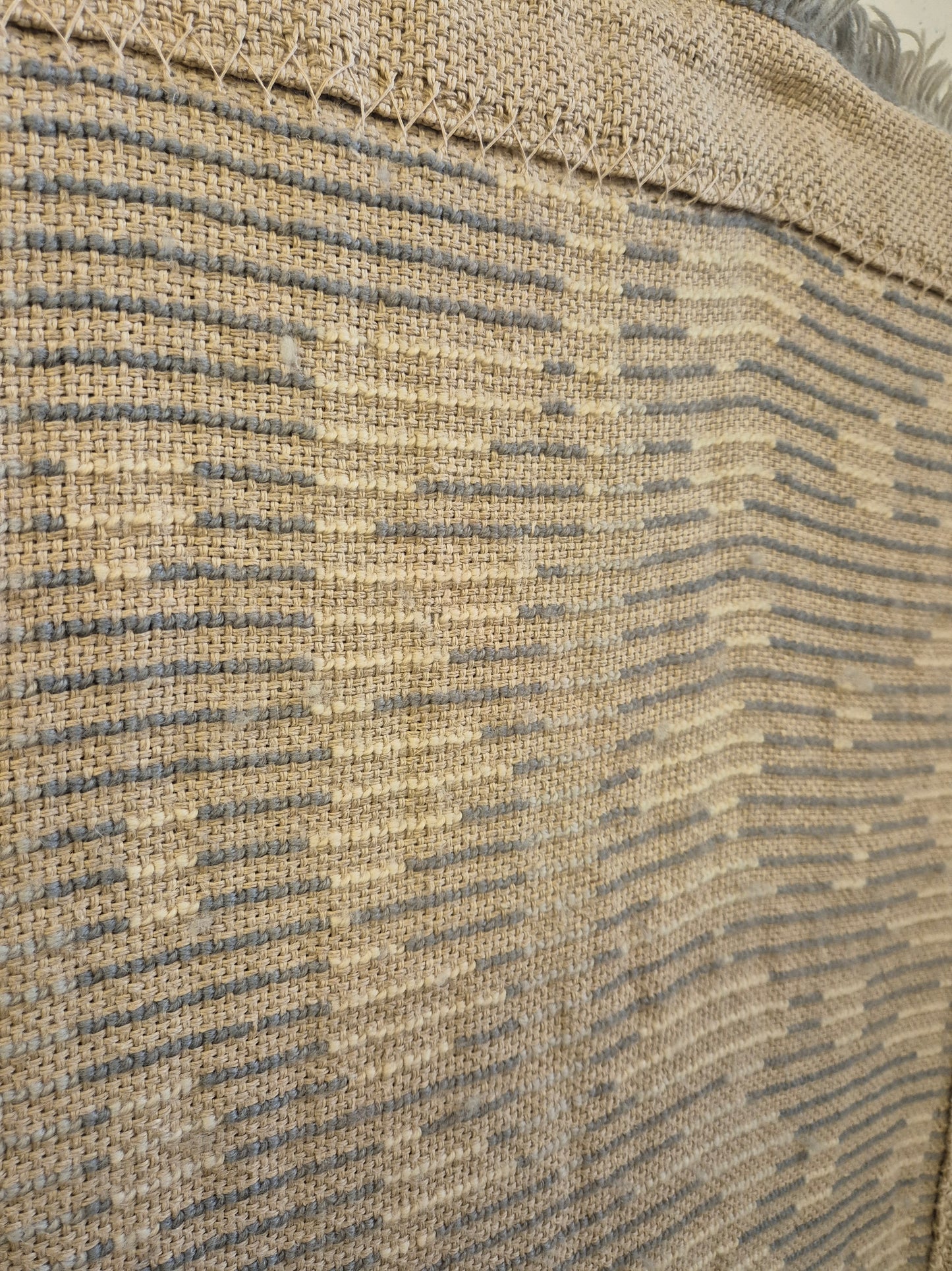 Wall Rug , Kirsti Ilvessalo "Linnunrata"  | Finnish Mid Century Wall Hanging | Scandinavian Wool Textile Art | 90 x 135 cm