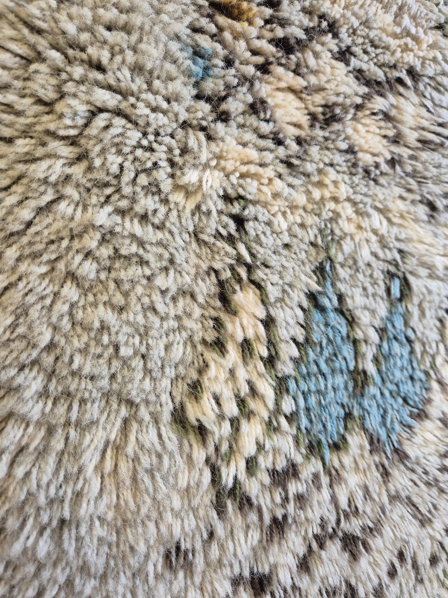 Vintage Hulda Potila Ryijy Wall Hanging Rug 90x175 cm Finnish Wool Textile Art