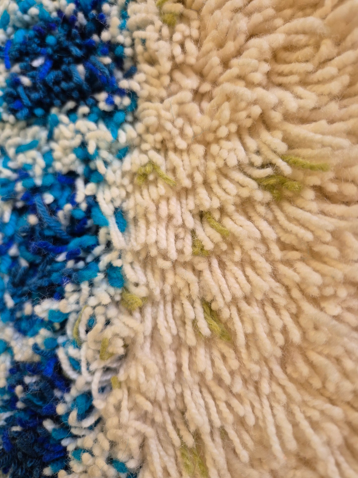 Terttu Tomero "Jäähinen" Ryijy | Finnish Mid-Century Wall Hanging | Blue Scandinavian Textile Art | 67 x 170 cm