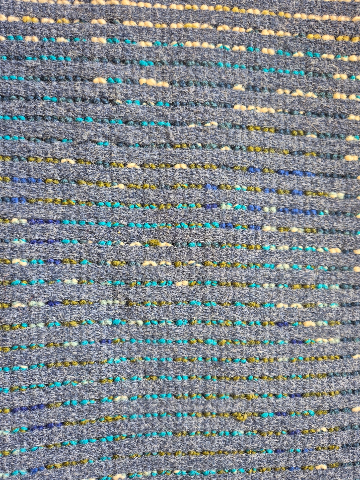 Terttu Tomero "Jäähinen" Ryijy | Finnish Mid-Century Wall Hanging | Blue Scandinavian Textile Art | 67 x 170 cm