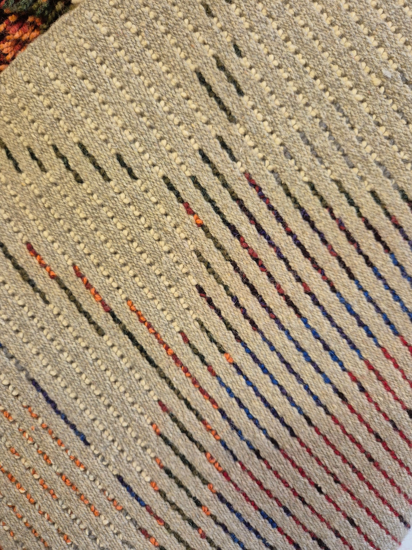 Tuula Saarenpää "Kuunkivet" Finnish Ryijy Wall Hanging – Vintage Scandinavian Wool Textile – 105 x 160 cm