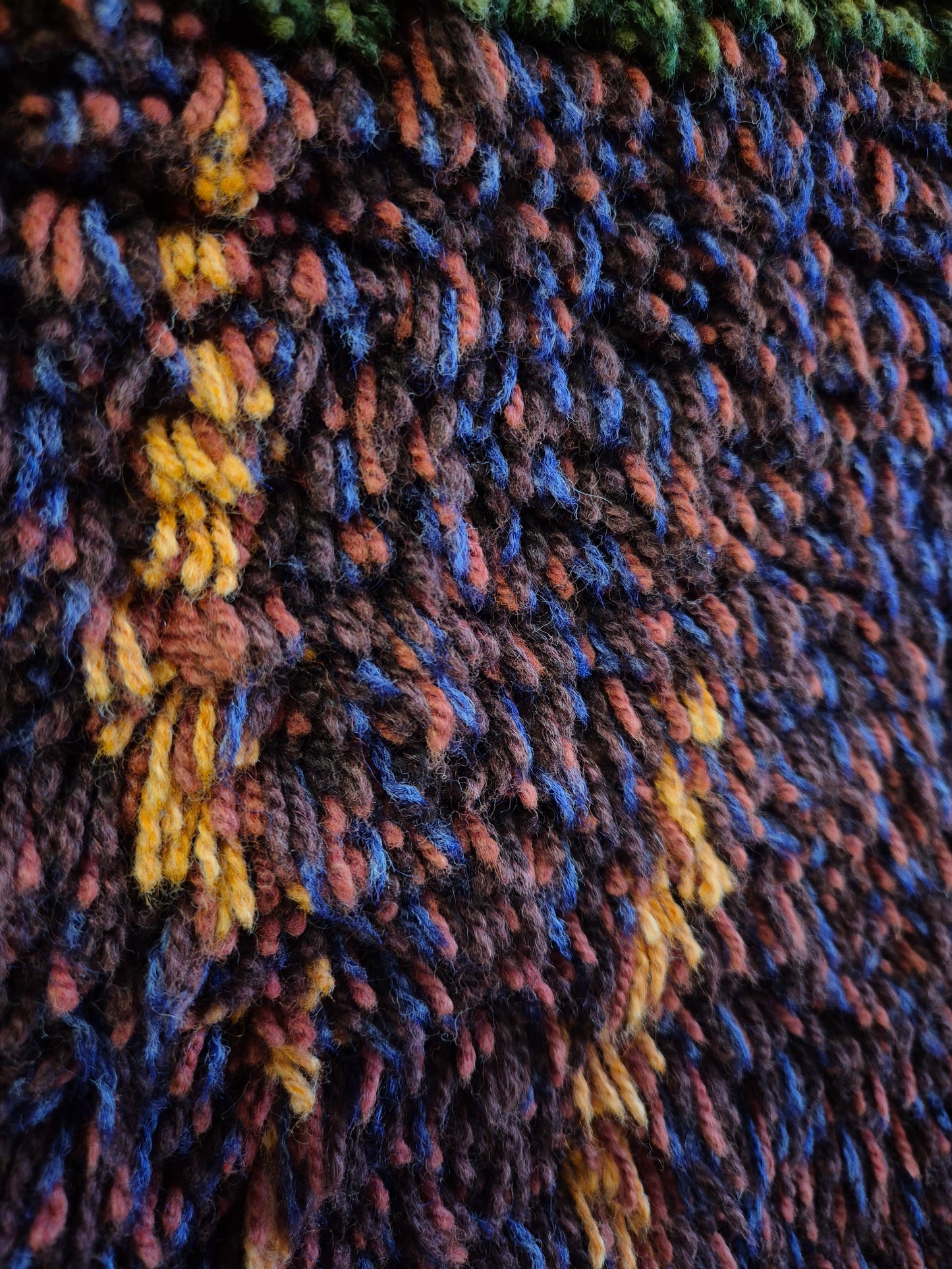 Tuula Saarenpää "Kuunkivet" Finnish Ryijy Wall Hanging – Vintage Scandinavian Wool Textile – 105 x 160 cm