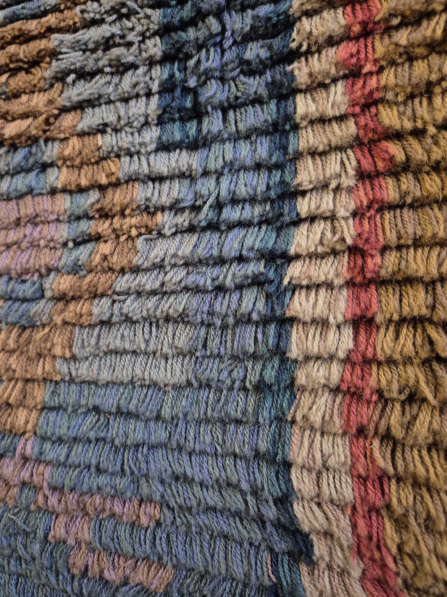 Antique Finnish Ryijy Rug 1931 | Handwoven Scandinavian Folk Art Textile | Large Vintage Wall Hanging 192x147 cm | Nordic Tapestry