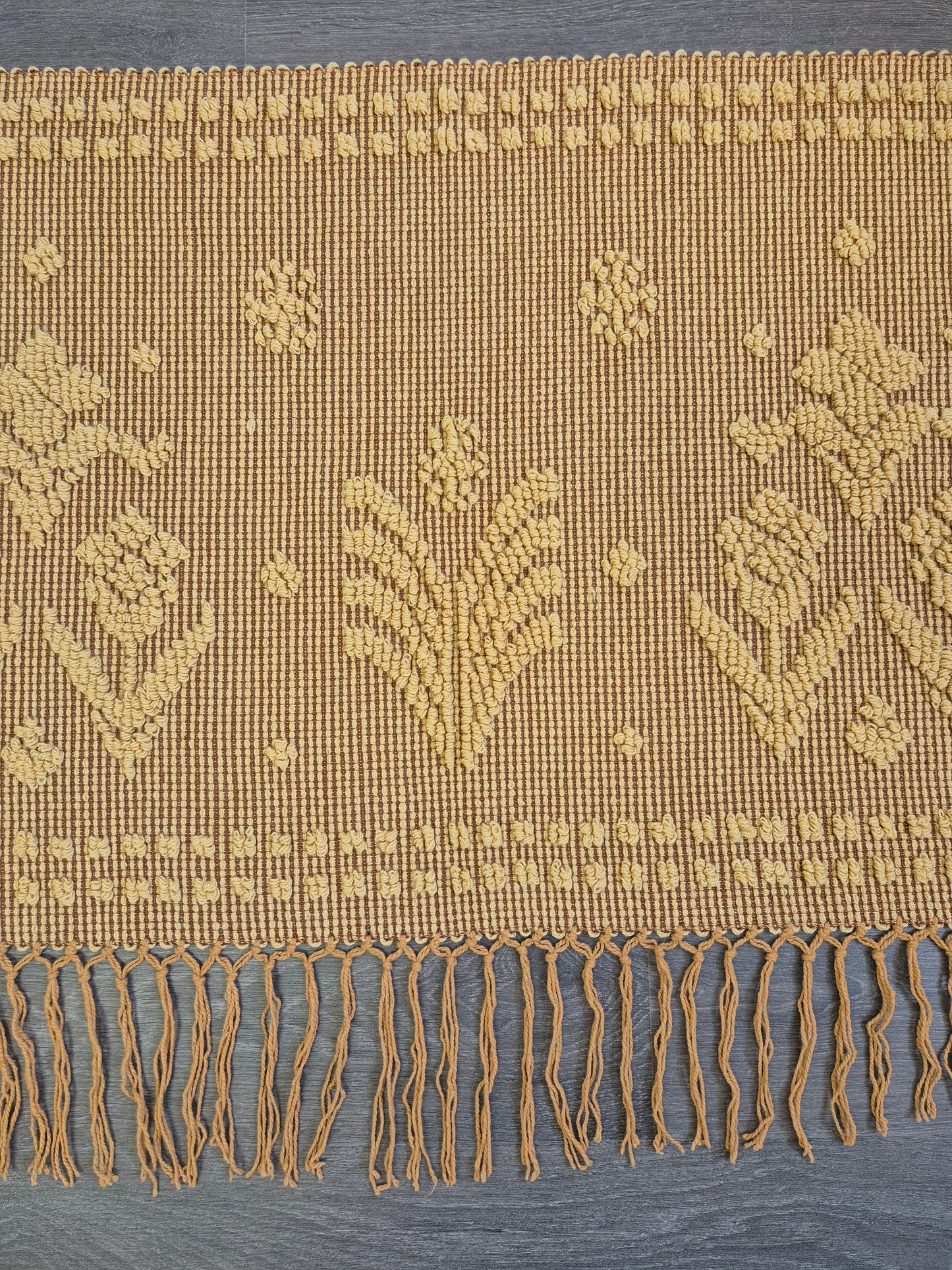 Vintage Finnish Woven Wall Hanging Rug – Traditional Ryijy Style Textile with Floral Motif, 147 x 79 cm