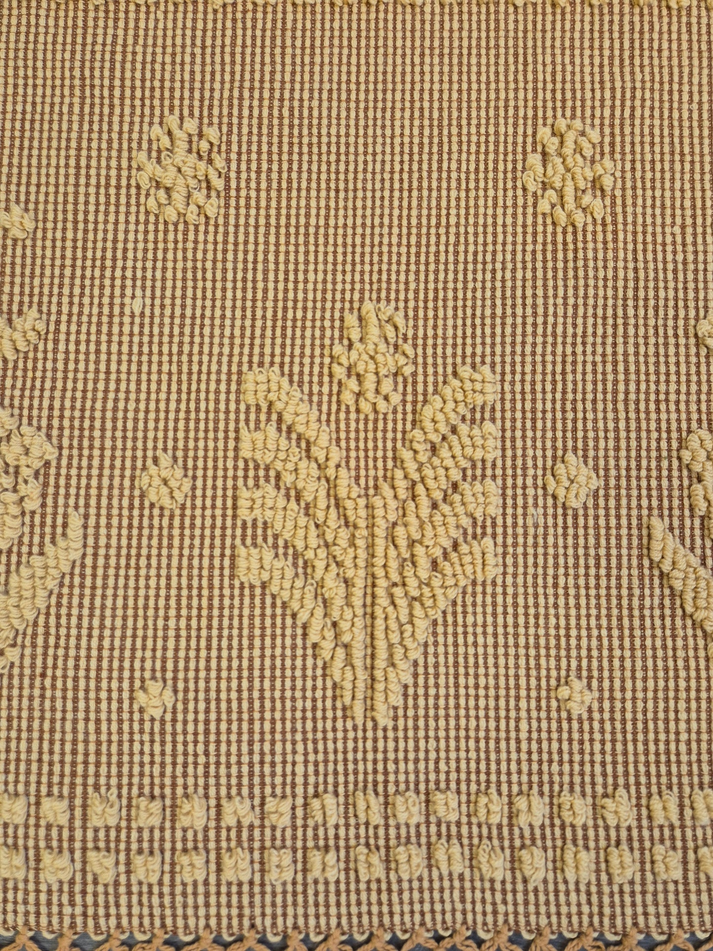 Vintage Finnish Woven Wall Hanging Rug – Traditional Ryijy Style Textile with Floral Motif, 147 x 79 cm