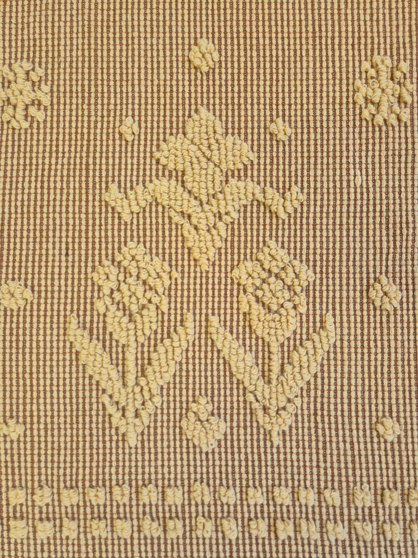 Vintage Finnish Woven Wall Hanging Rug – Traditional Ryijy Style Textile with Floral Motif, 147 x 79 cm
