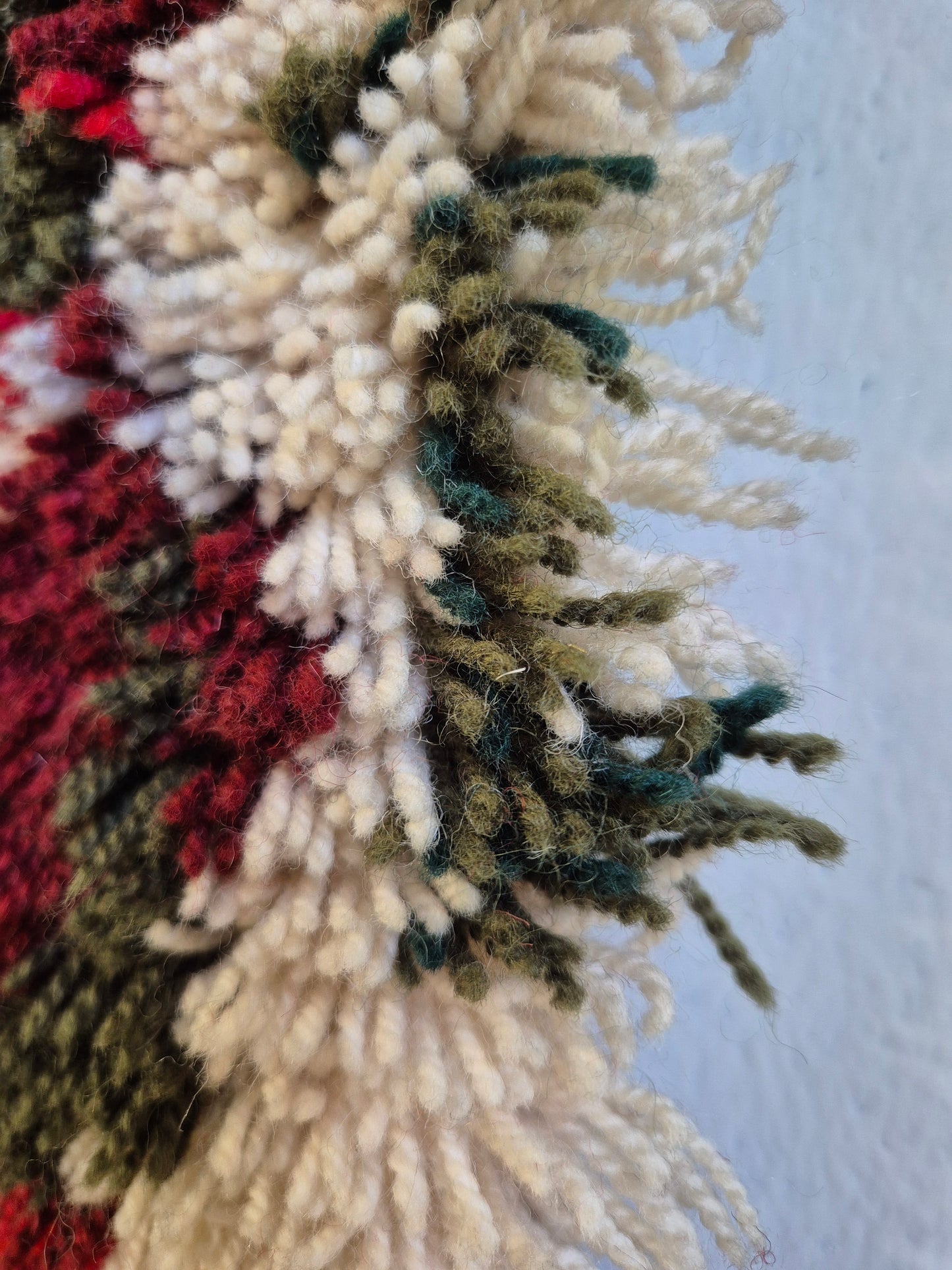 Kirsti Ilvessalo "Metsässä palaa" Ryijy Wall Hanging – Finnish Mid-Century Modern Wool Textile Art