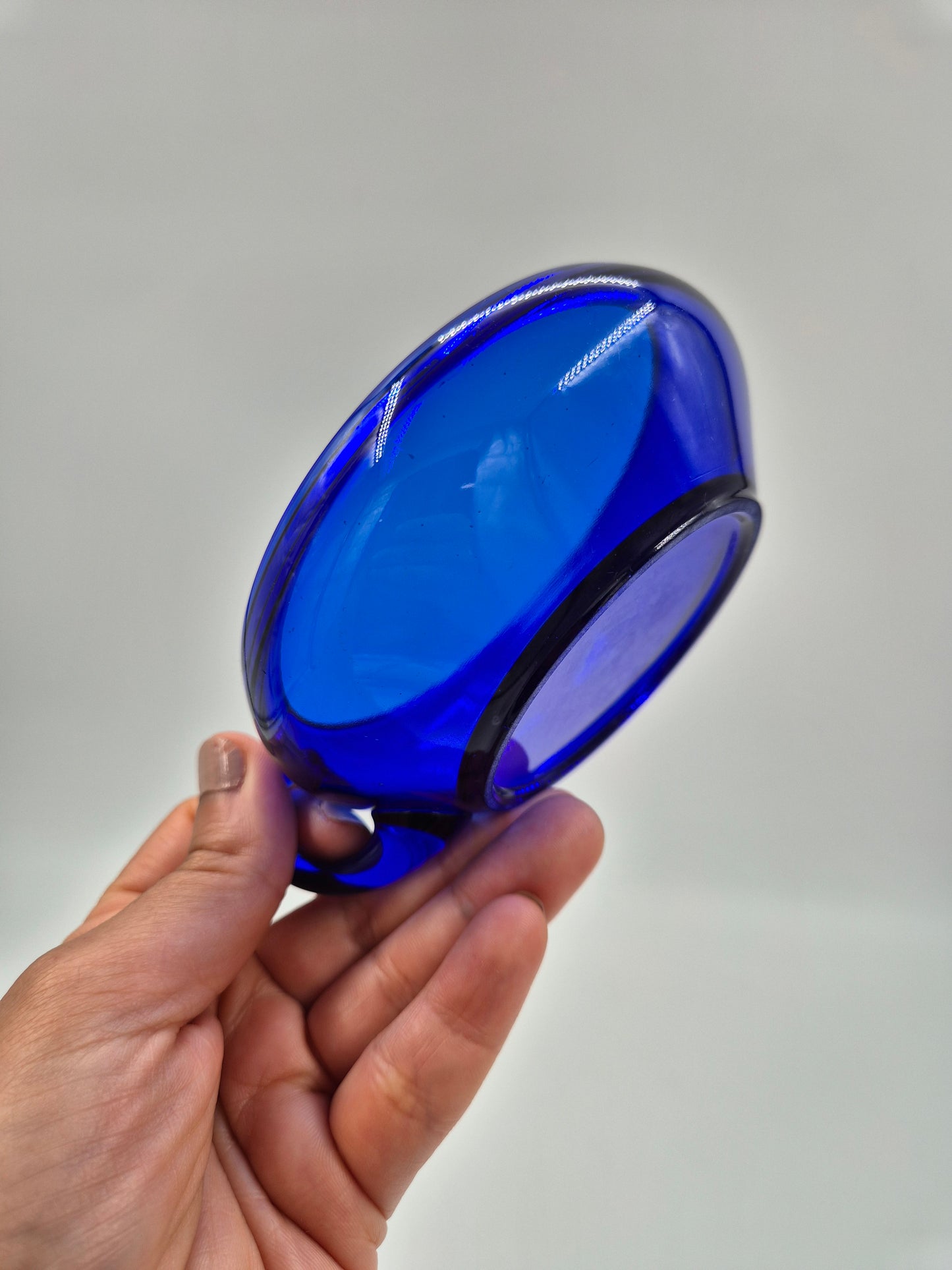 Set of 6 Vintage Kumela Blue Glass Dessert Bowls | Sirkka-Liisa Kumela-Lehtonen | Finnish Art Glass Dessert Cups | 1960s–1970s