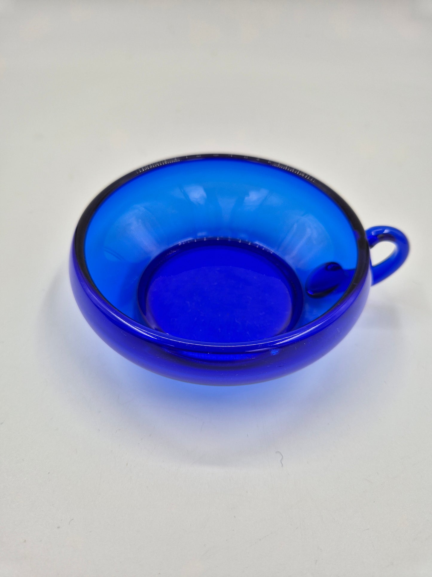 Set of 6 Vintage Kumela Blue Glass Dessert Bowls | Sirkka-Liisa Kumela-Lehtonen | Finnish Art Glass Dessert Cups | 1960s–1970s