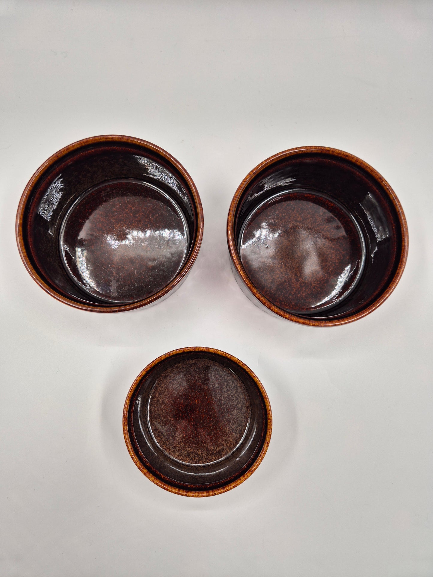 Vintage Arabia Finland Ruska Oven Dishes Set of 3 | Ulla Procopé Brown Stoneware Baking Dishes | Mid Century Finland