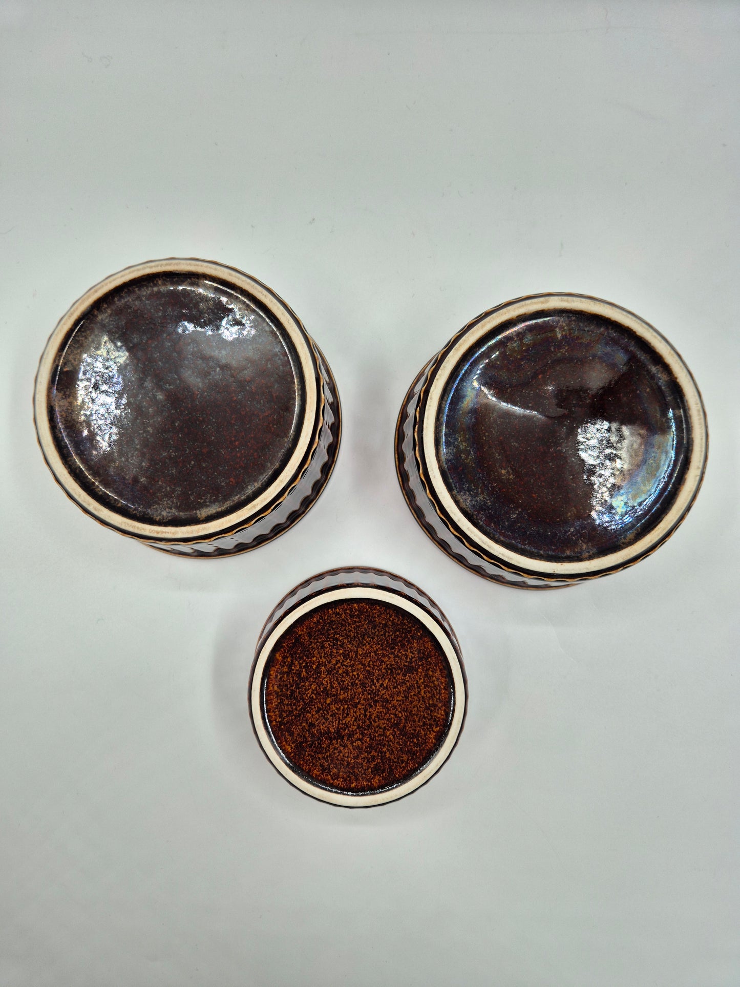 Vintage Arabia Finland Ruska Oven Dishes Set of 3 | Ulla Procopé Brown Stoneware Baking Dishes | Mid Century Finland