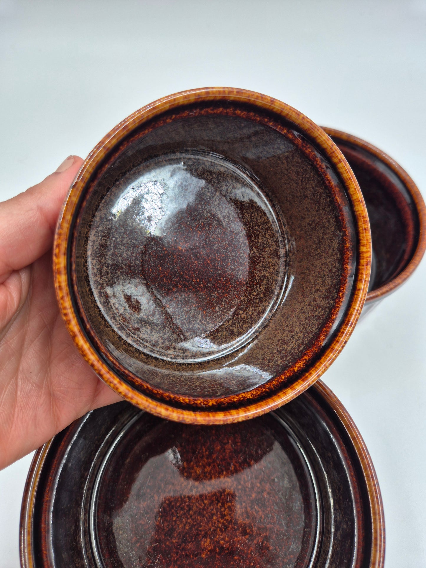 Vintage Arabia Finland Ruska Oven Dishes Set of 3 | Ulla Procopé Brown Stoneware Baking Dishes | Mid Century Finland
