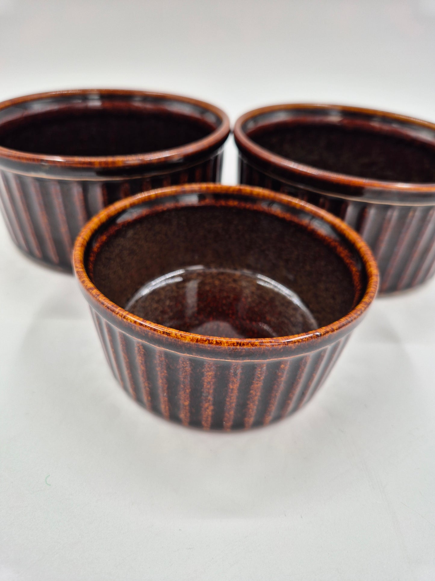 Vintage Arabia Finland Ruska Oven Dishes Set of 3 | Ulla Procopé Brown Stoneware Baking Dishes | Mid Century Finland