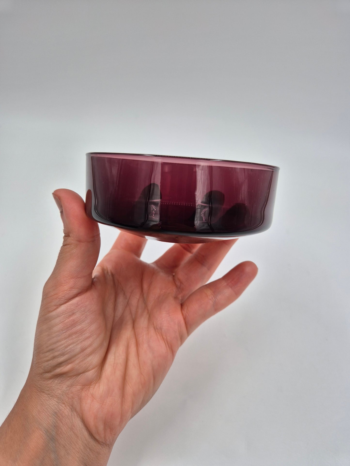 Iittala I-307 Dessert Bowls Set of 10 | Timo Sarpaneva Amethyst Purple Glass Bowls | Finnish Vintage Glass 1958–1970
