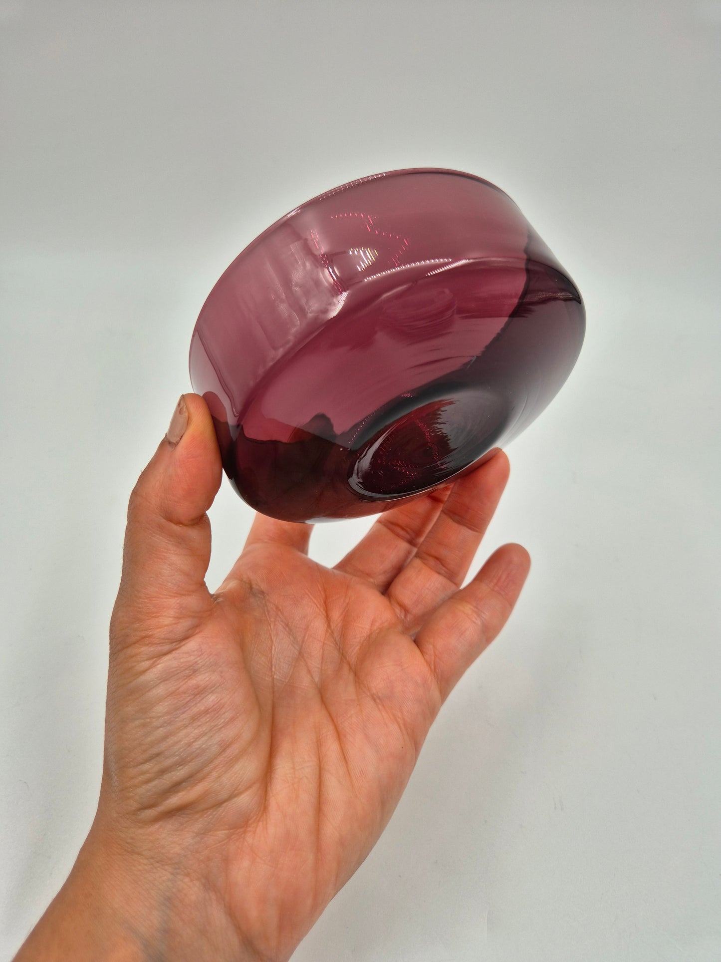 Iittala I-307 Dessert Bowls Set of 10 | Timo Sarpaneva Amethyst Purple Glass Bowls | Finnish Vintage Glass 1958–1970