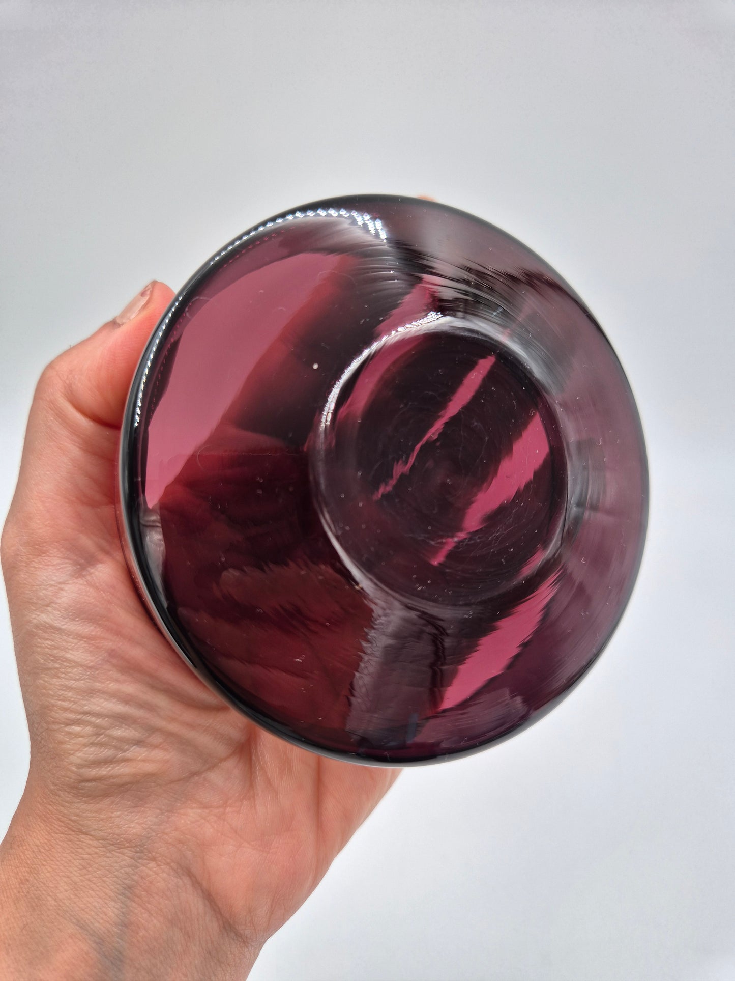 Iittala I-307 Dessert Bowls Set of 10 | Timo Sarpaneva Amethyst Purple Glass Bowls | Finnish Vintage Glass 1958–1970
