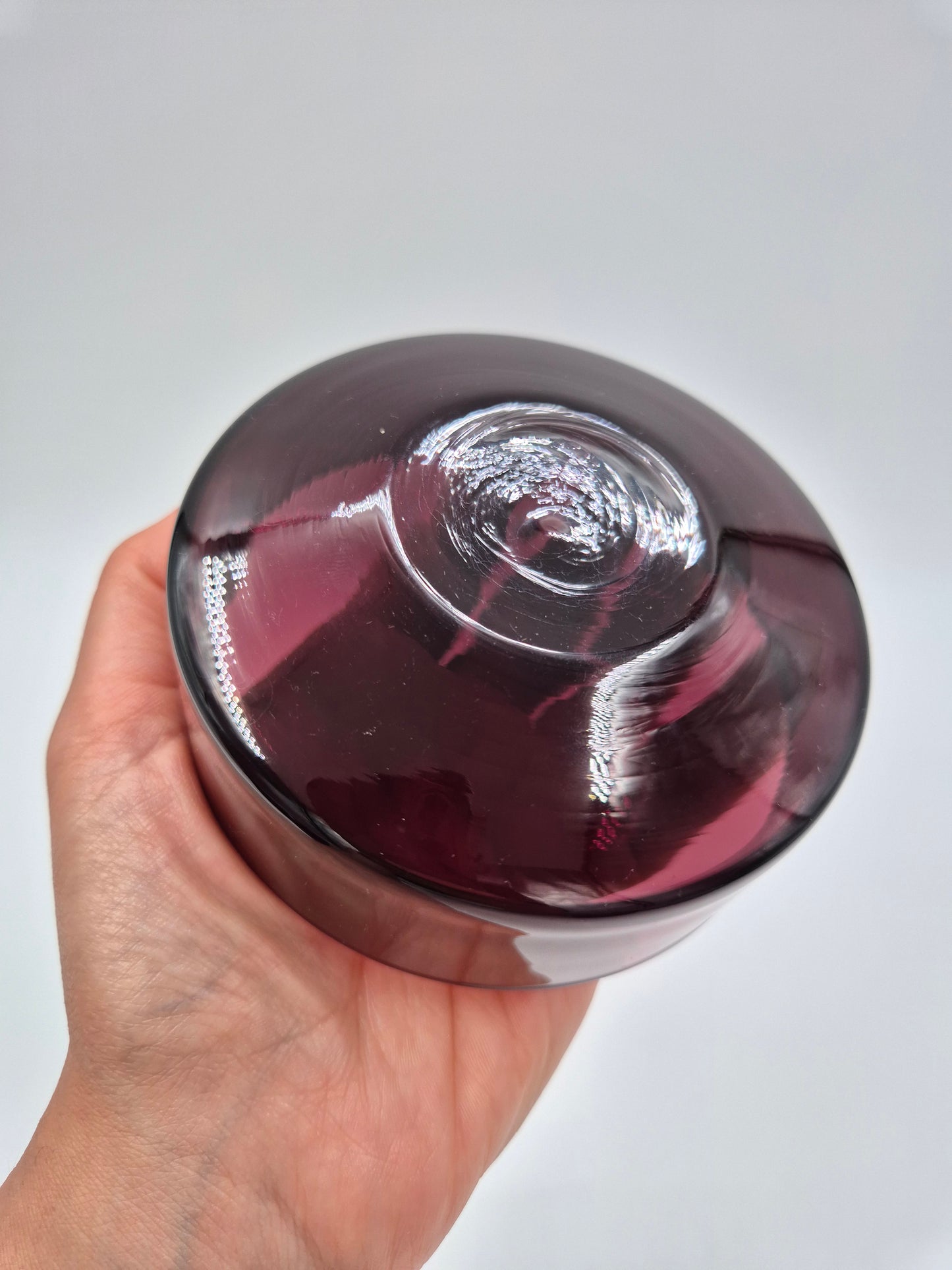 Iittala I-307 Dessert Bowls Set of 10 | Timo Sarpaneva Amethyst Purple Glass Bowls | Finnish Vintage Glass 1958–1970
