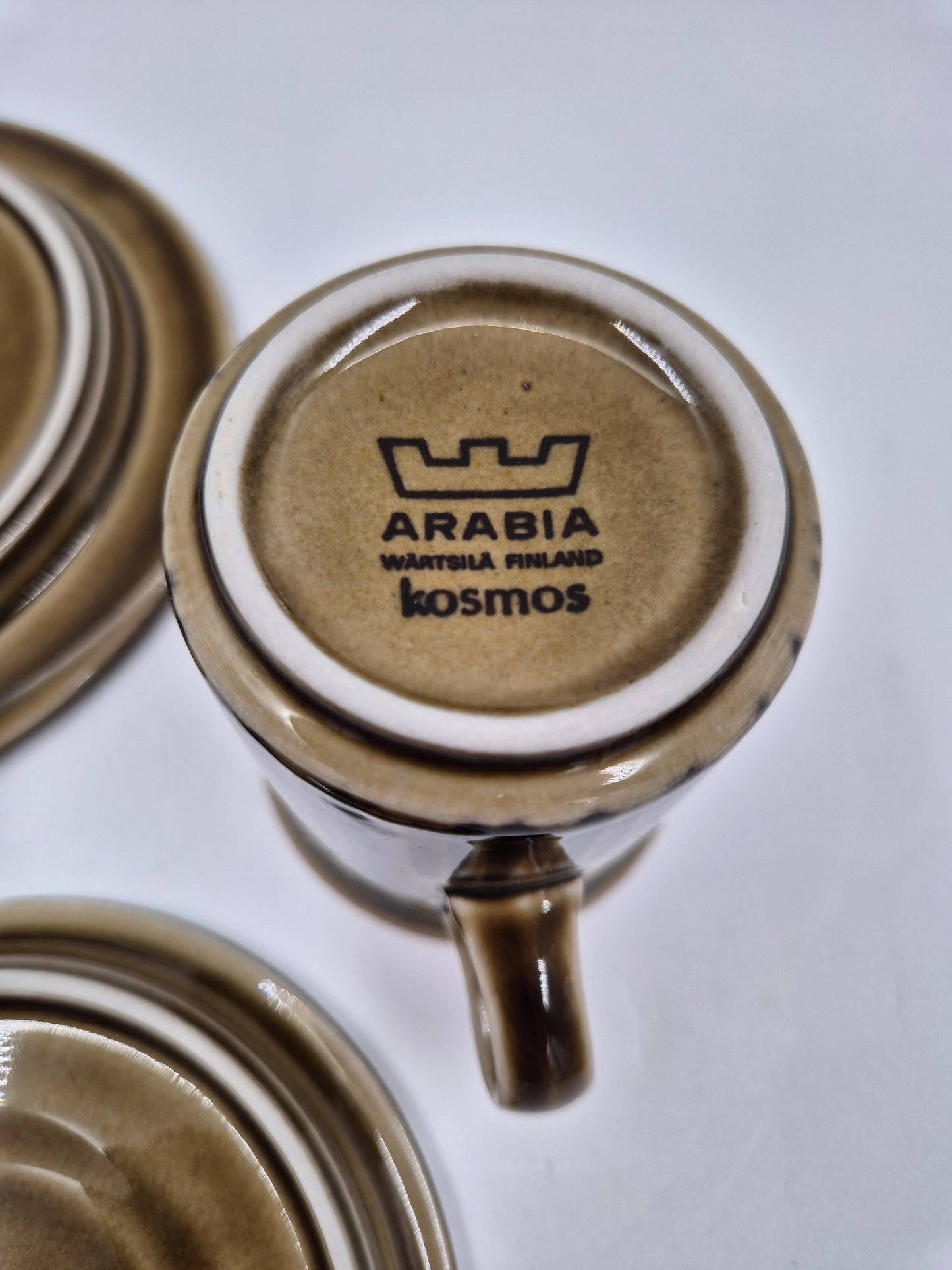 Arabia Kosmos Coffee Cup Set | Ulla Procopé & Gunvor Olin-Grönqvist | Finnish Vintage Stoneware