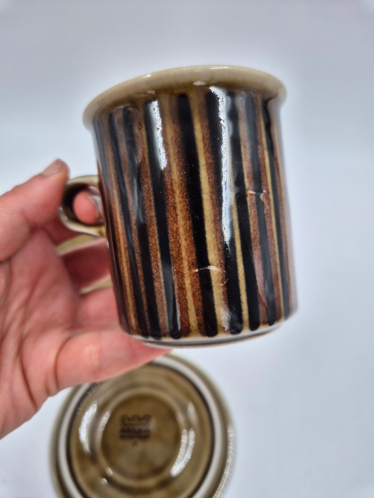 Arabia Kosmos Coffee Cup Set | Ulla Procopé & Gunvor Olin-Grönqvist | Finnish Vintage Stoneware