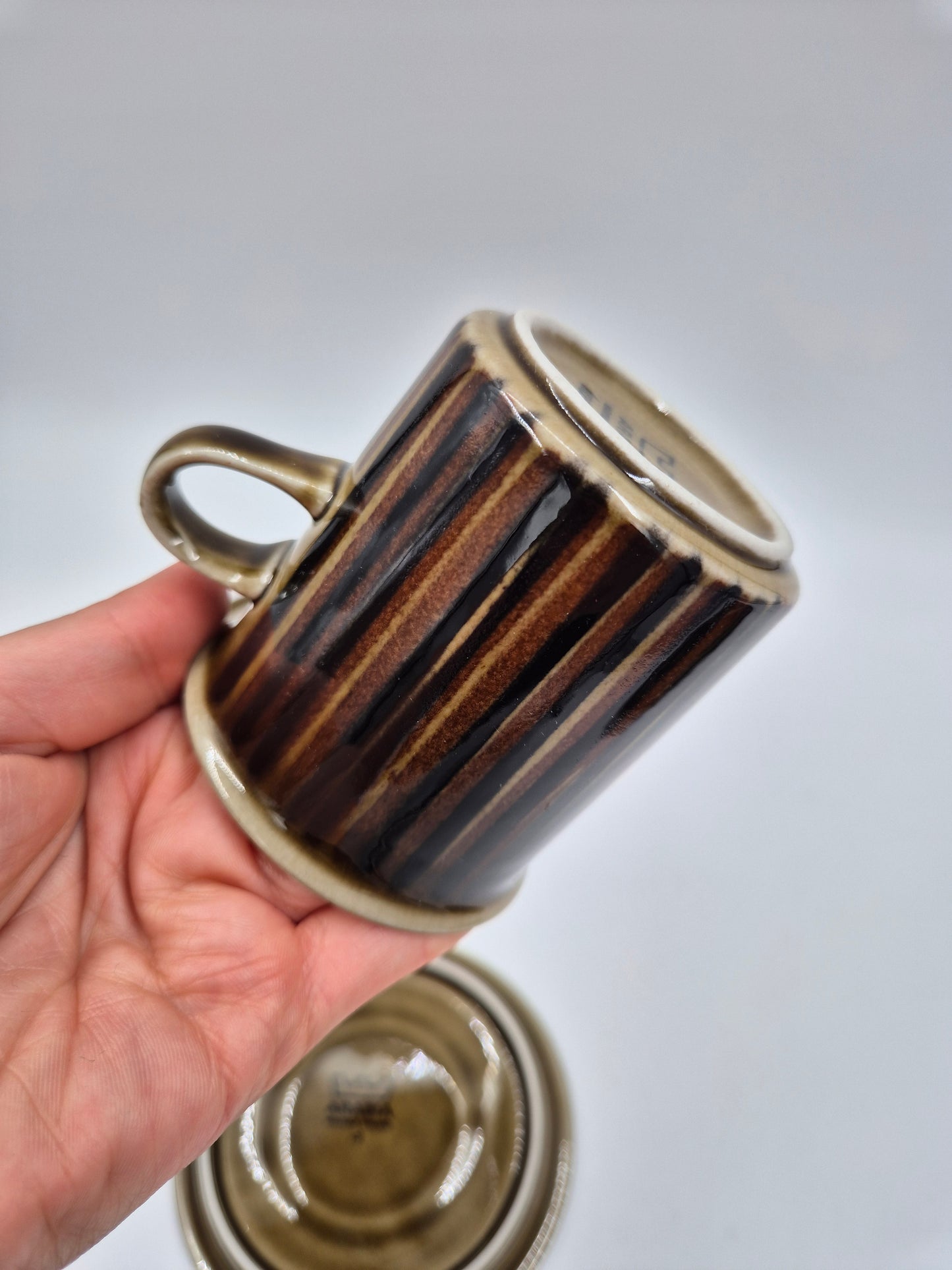 Arabia Kosmos Coffee Cup Set | Ulla Procopé & Gunvor Olin-Grönqvist | Finnish Vintage Stoneware