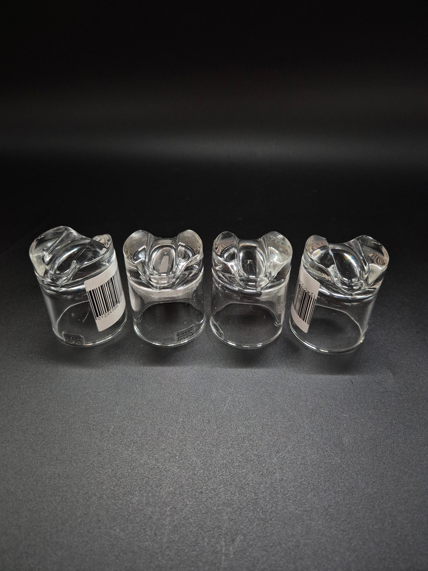 Set of 4 Arabia Sampo Schnapps Glasses Heikki Orvola, Finnish Vintage Glassware, 1960s
