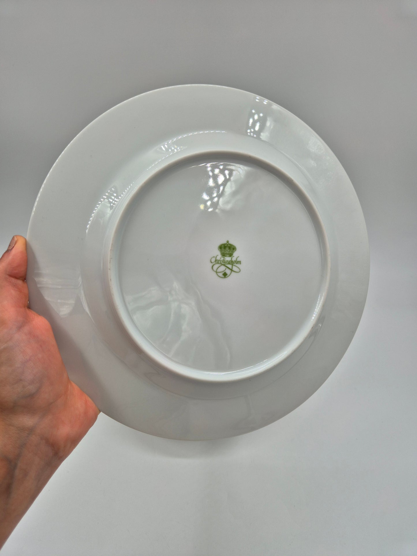 Set of 6 Christineholm Smultron Dinner Plates 24.5 cm | Vintage Swedish Ceramic