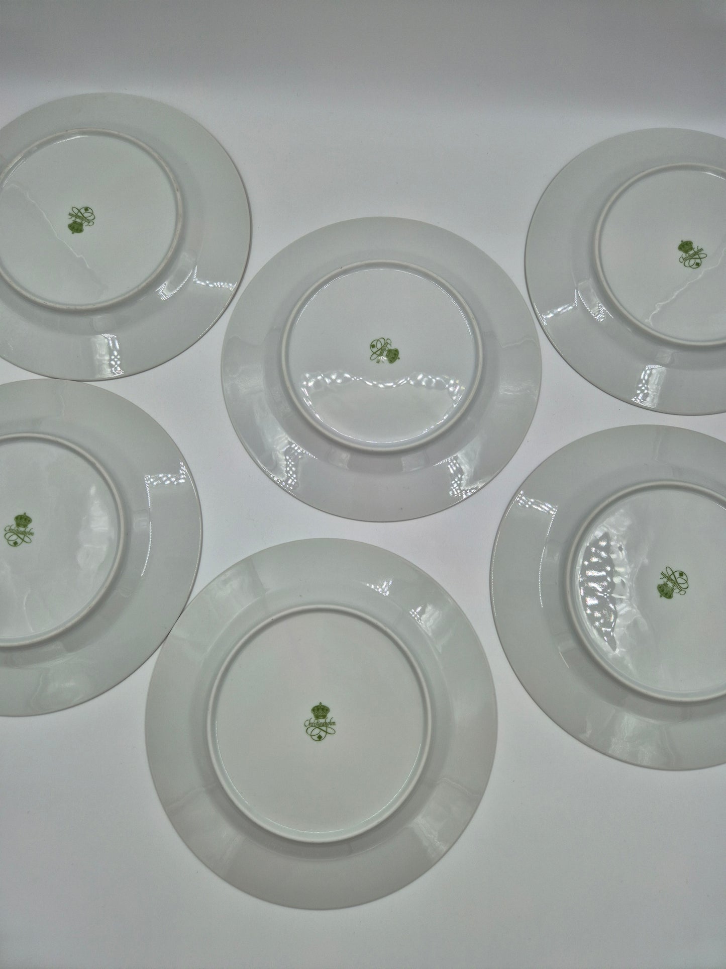 Set of 6 Christineholm Smultron Dinner Plates 24.5 cm | Vintage Swedish Ceramic