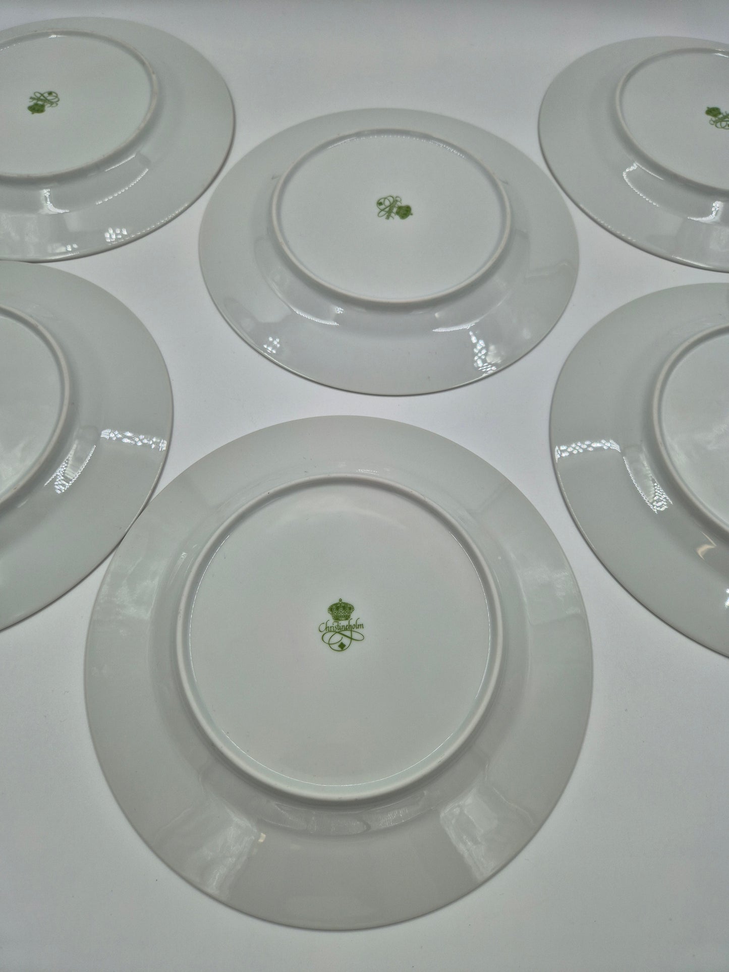 Set of 6 Christineholm Smultron Dinner Plates 24.5 cm | Vintage Swedish Ceramic
