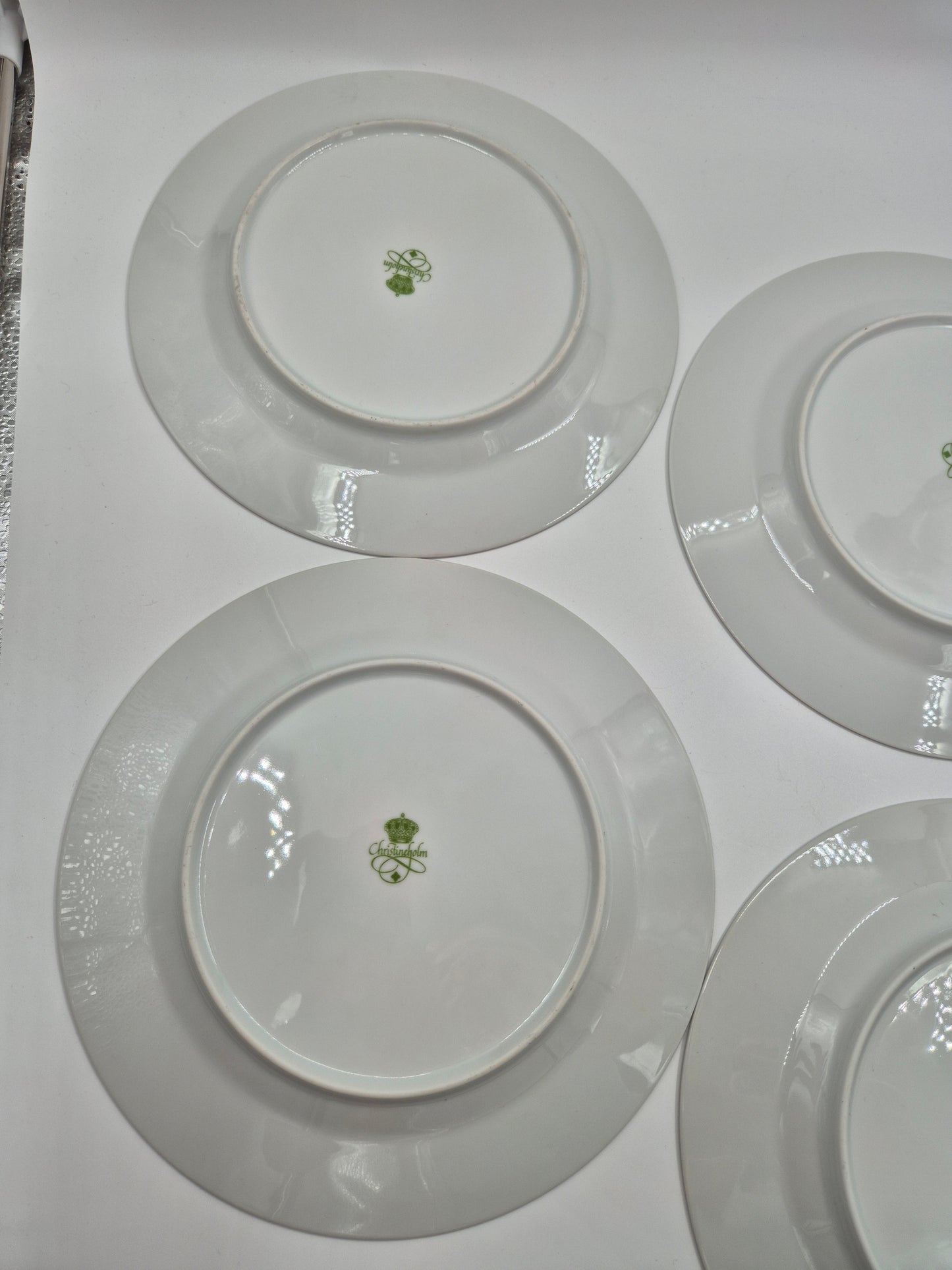 Set of 6 Christineholm Smultron Dinner Plates 24.5 cm | Vintage Swedish Ceramic