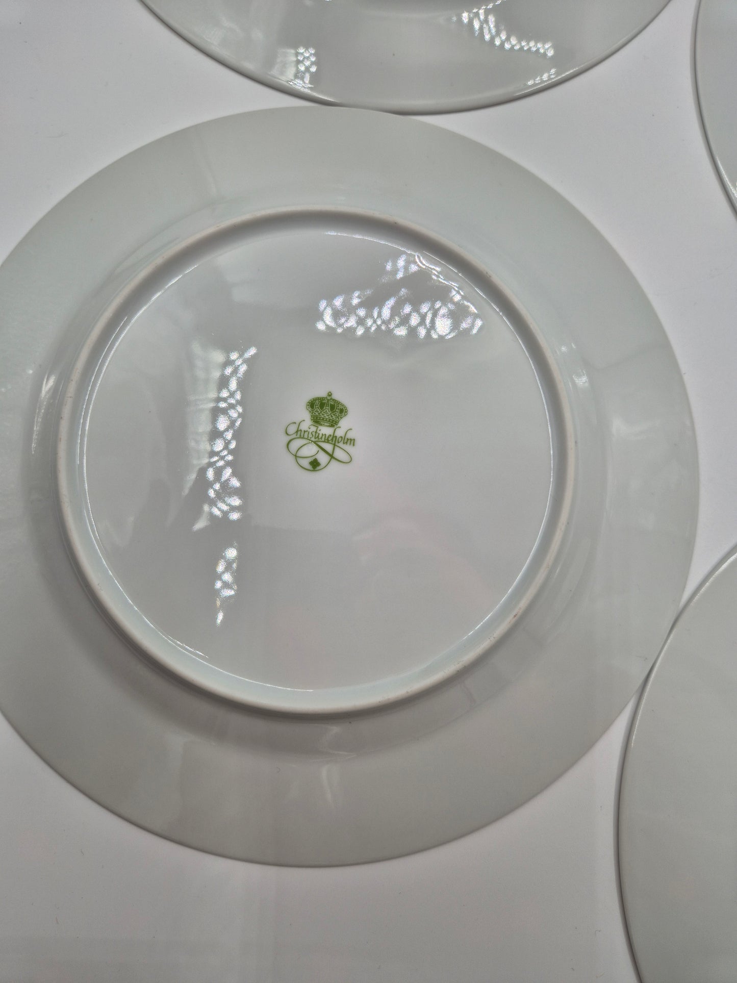 Set of 6 Christineholm Smultron Dinner Plates 24.5 cm | Vintage Swedish Ceramic