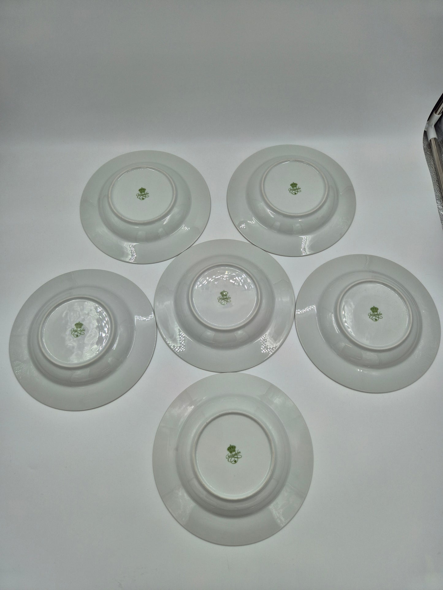 Set of 6 Christineholm Smultron Soup Plates 23 cm | Wild Strawberry Pattern | Scandinavian Tableware