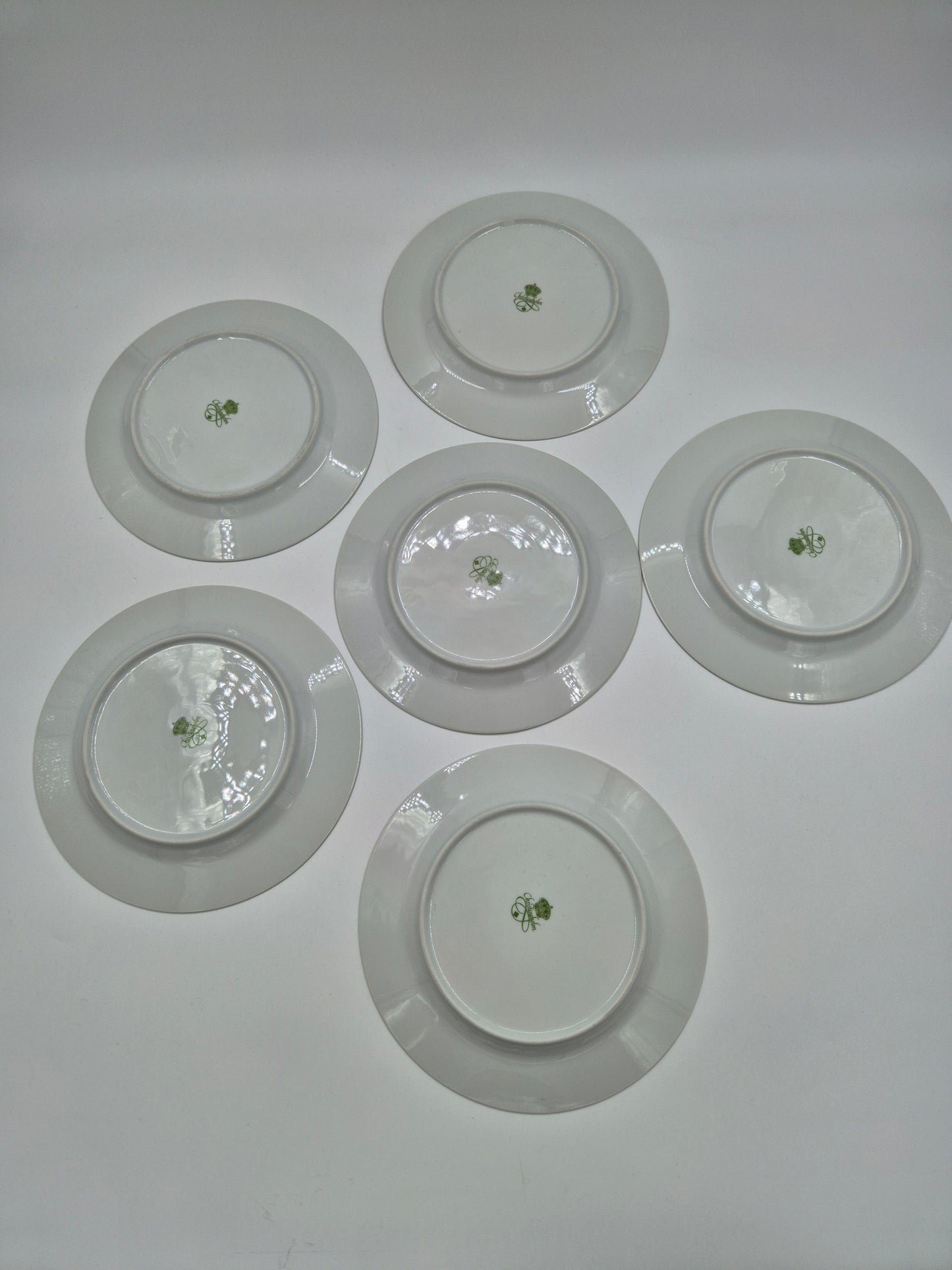 Set of 6 Christineholm Smultron Salad Plates 21 cm | Wild Strawberry Pattern | Scandinavian Tableware
