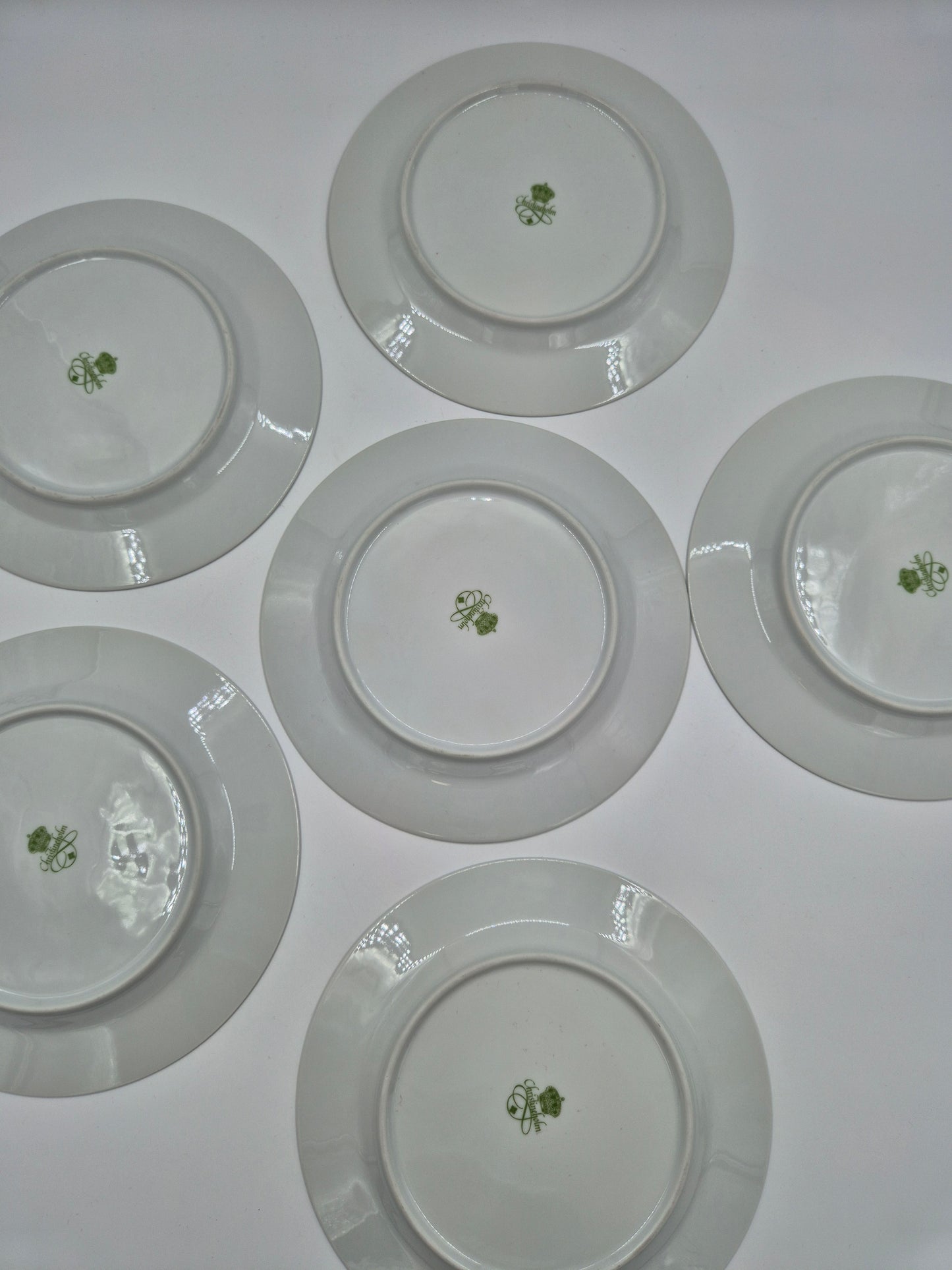 Set of 6 Christineholm Smultron Salad Plates 21 cm | Wild Strawberry Pattern | Scandinavian Tableware