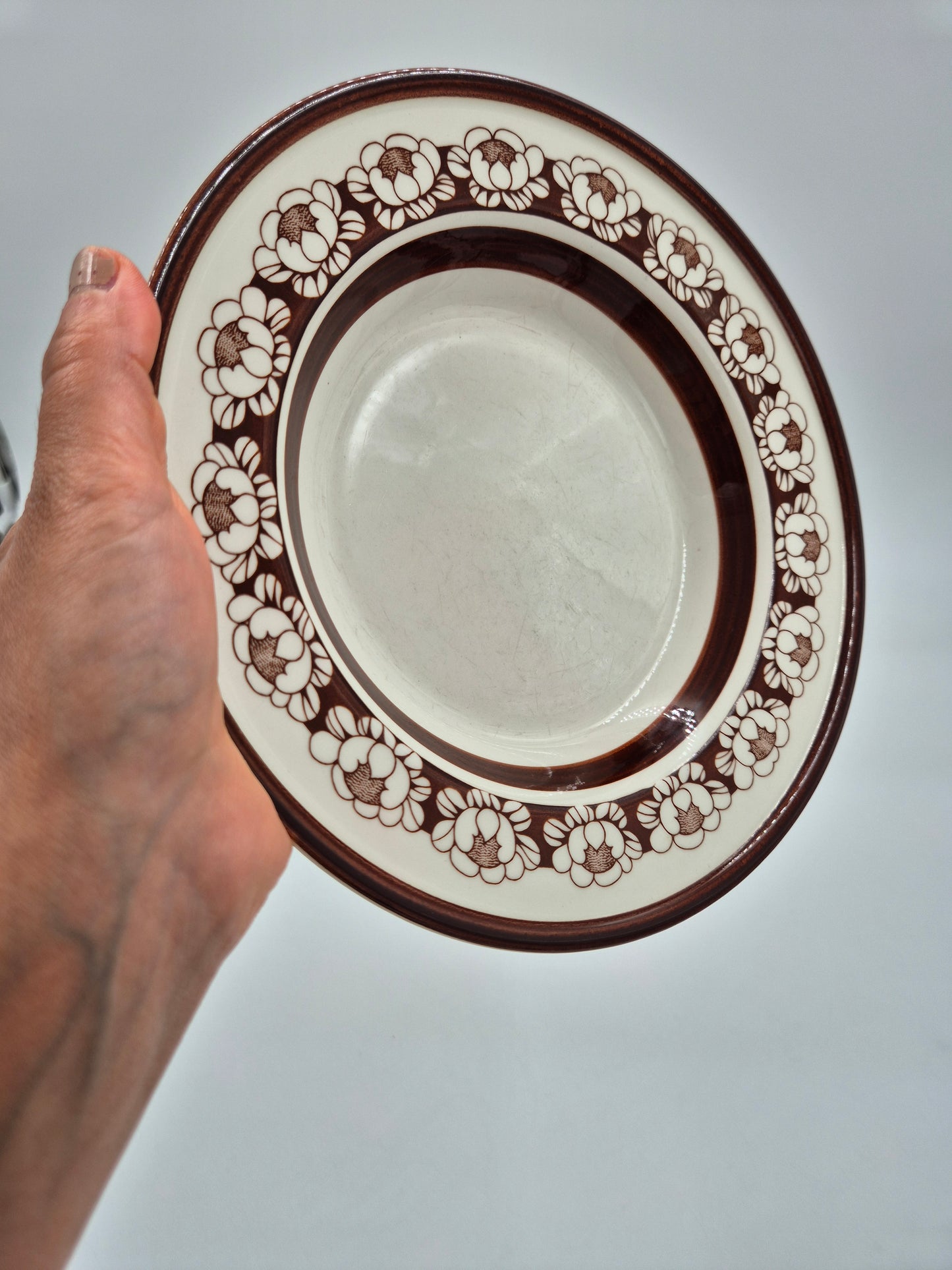 Set of 6 Arabia Katrilli Deep Plates by Esteri Tomula – Vintage Finnish Soup Bowls 23 cm