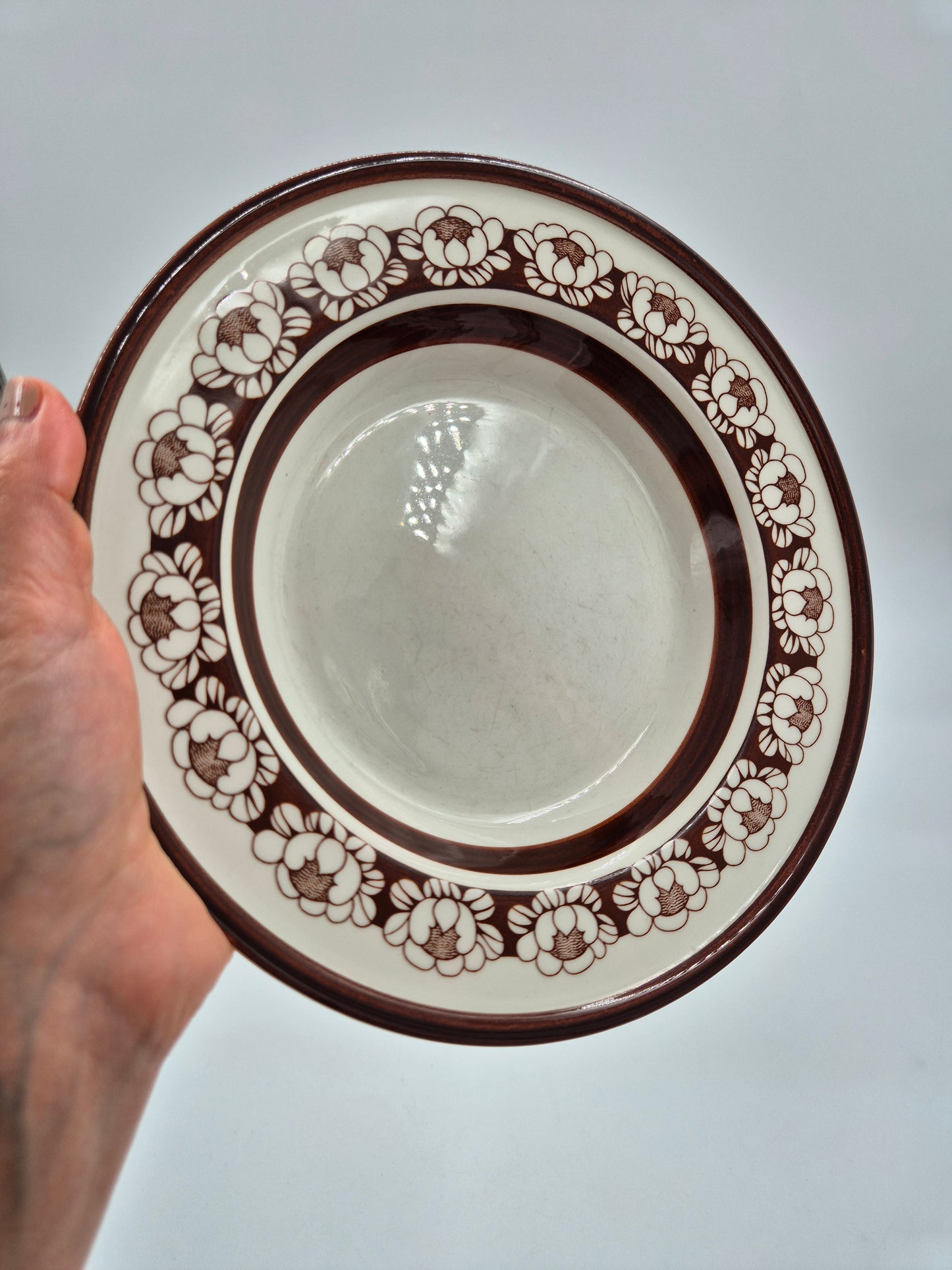 Set of 6 Arabia Katrilli Deep Plates by Esteri Tomula – Vintage Finnish Soup Bowls 23 cm