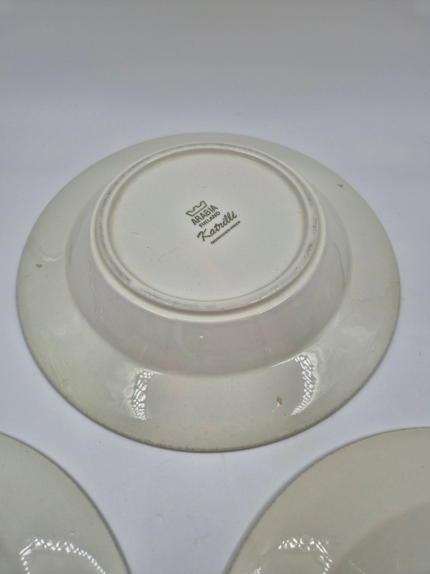 Set of 6 Arabia Katrilli Deep Plates by Esteri Tomula – Vintage Finnish Soup Bowls 23 cm