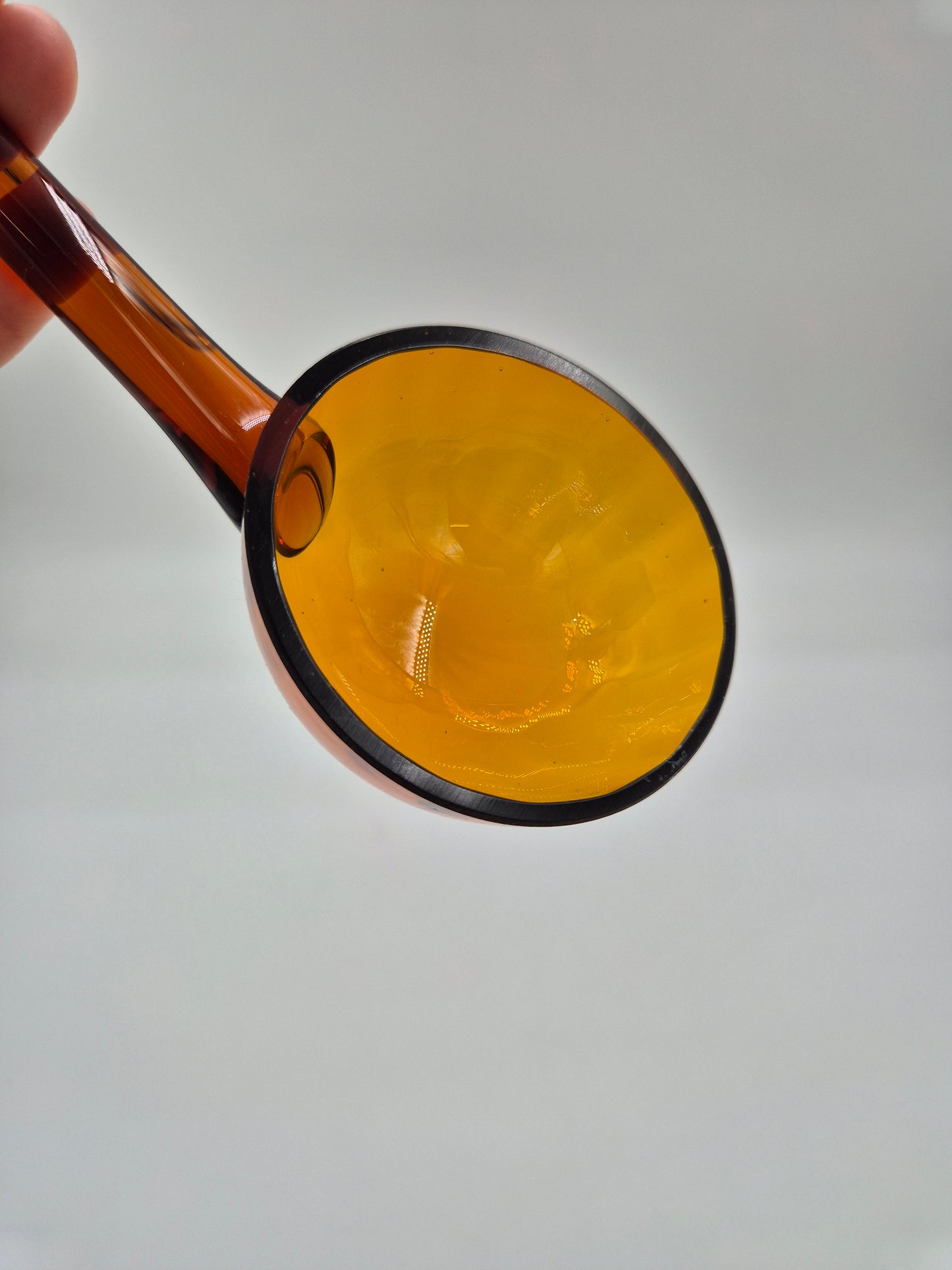 Pentti Sarpaneva Kaarna Vintage Punch Bowl Set – Turun Hopea & Kumela – Amber Glass, Bronze, 8-Piece Finnish Mid Century Modern Barware