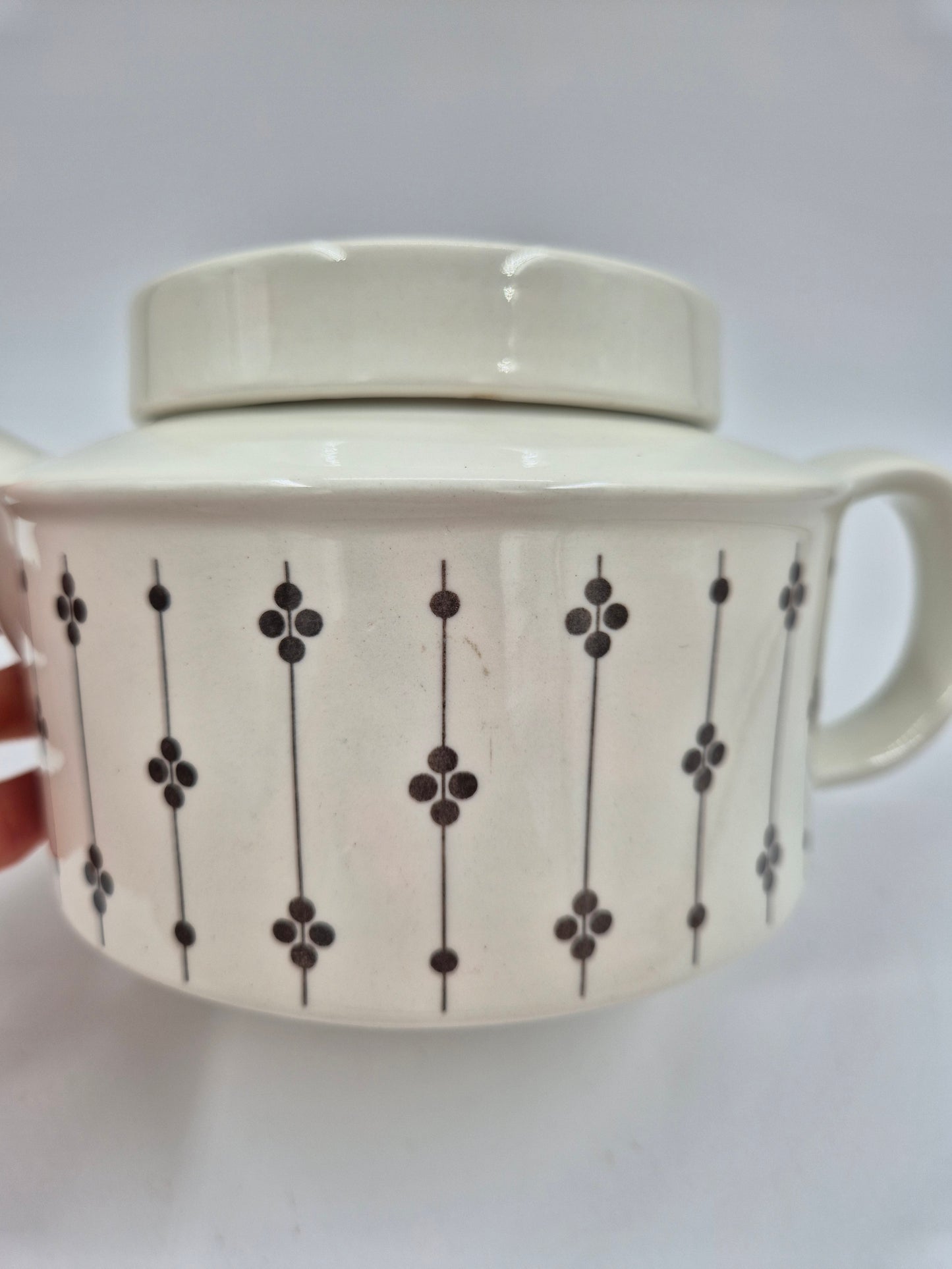 Vintage Arabia Kartano Teapot by Esteri Tomula | Finnish Mid Century Modern Tea Pot | 1970s Arabia Finland Stoneware Teapot