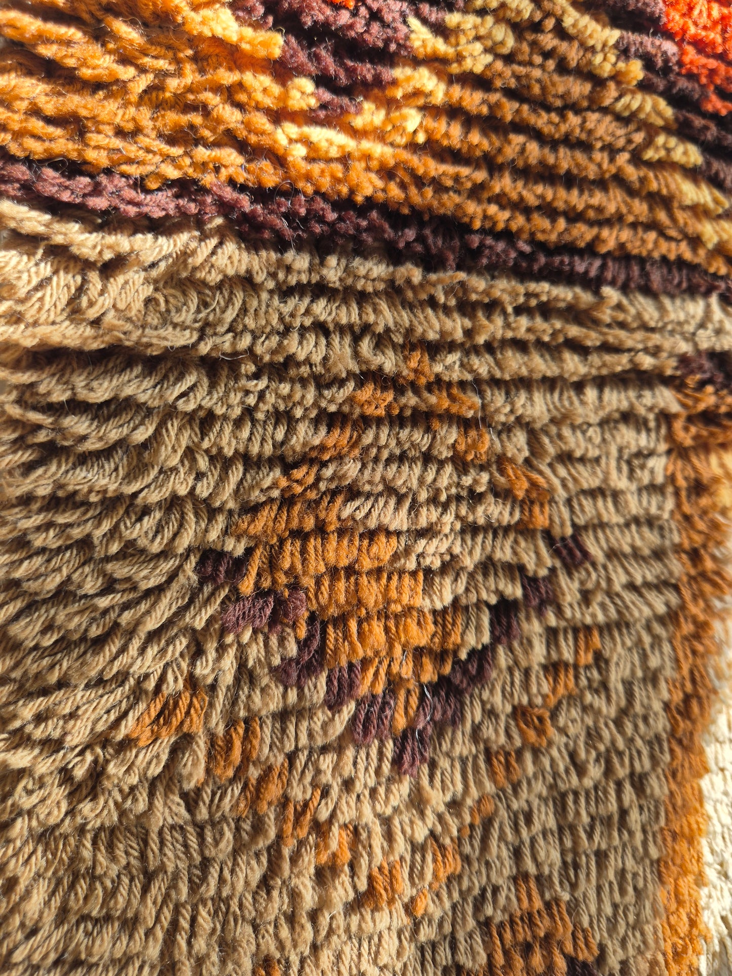 Vintage Finnish Ryijy "Pirtin Ikkuna" Wall Hanging – Handwoven Wool Textile Art – Scandinavian Tapestry Rug