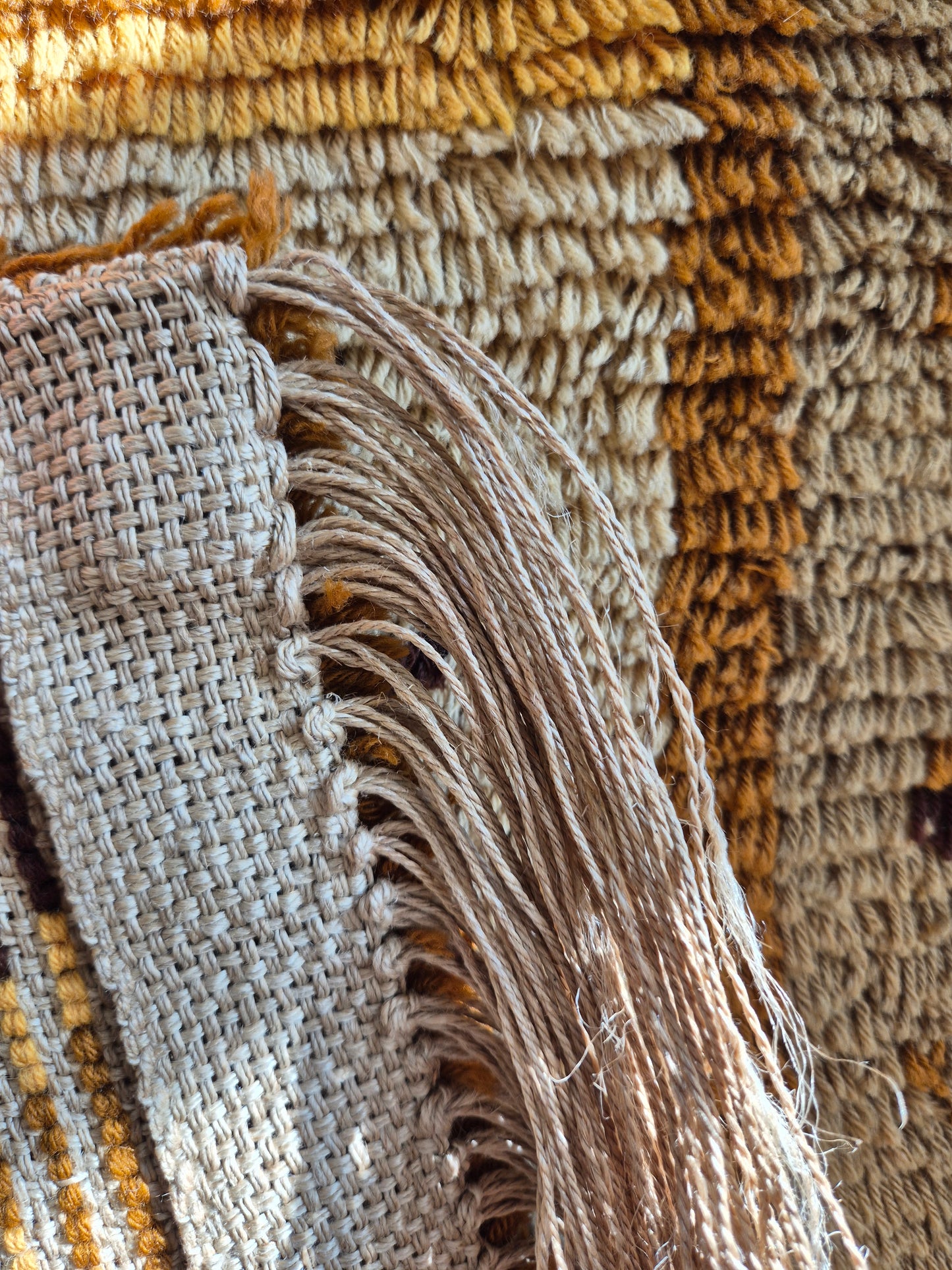Vintage Finnish Ryijy "Pirtin Ikkuna" Wall Hanging – Handwoven Wool Textile Art – Scandinavian Tapestry Rug