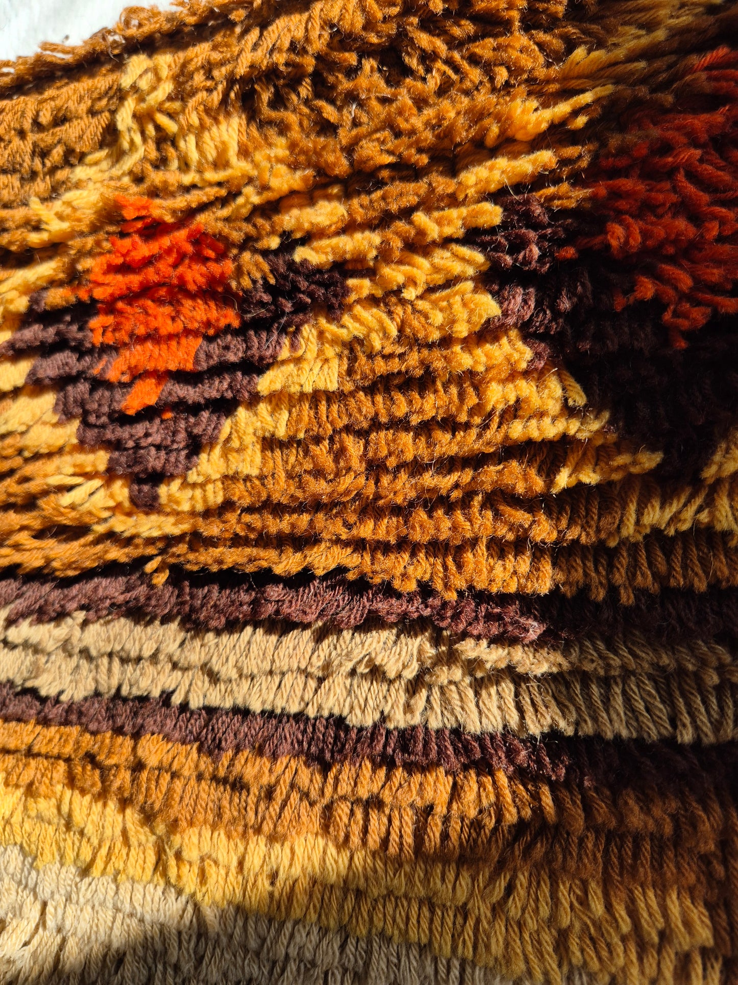 Vintage Finnish Ryijy "Pirtin Ikkuna" Wall Hanging – Handwoven Wool Textile Art – Scandinavian Tapestry Rug
