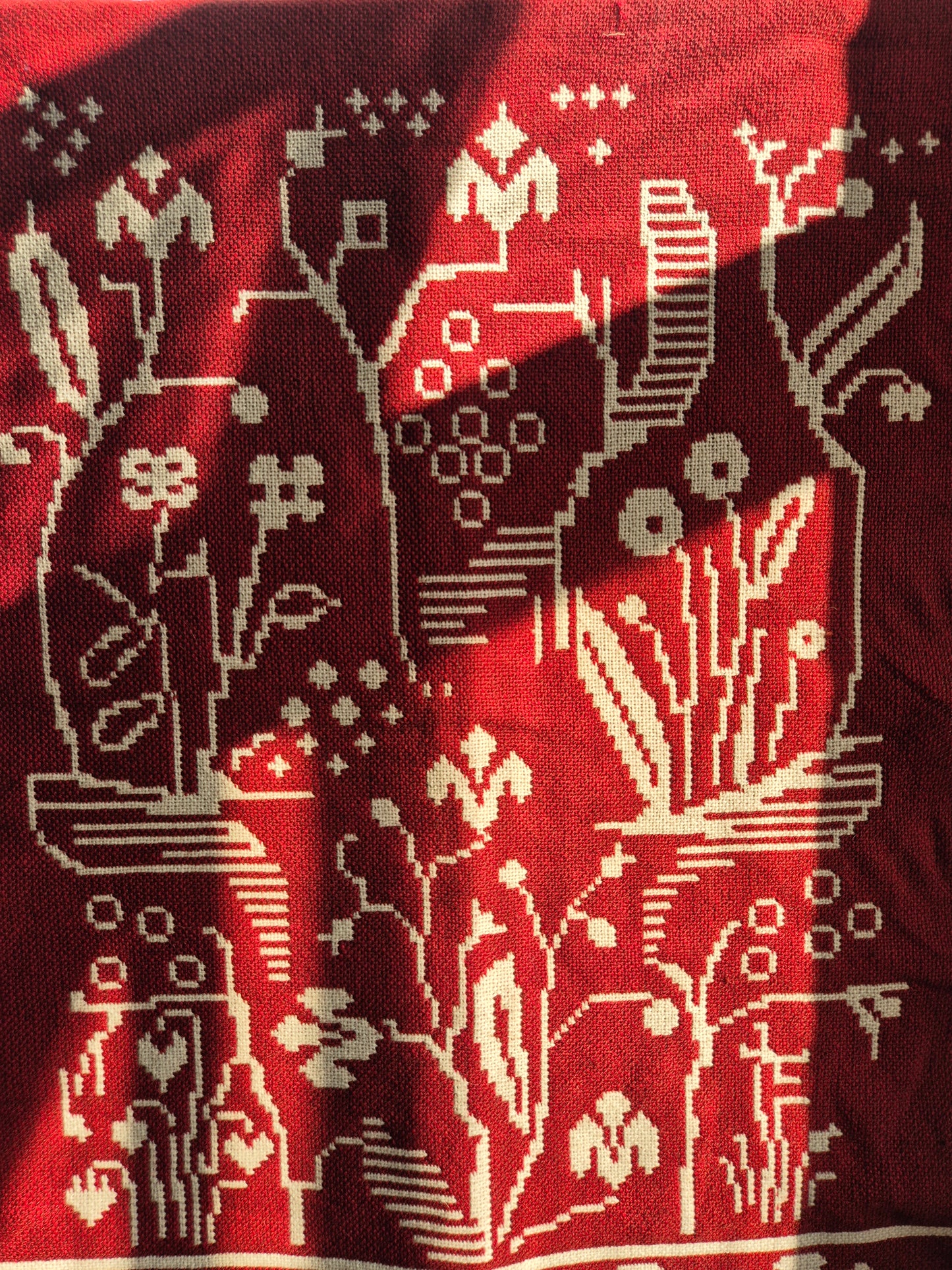 Vintage Finnish Handwoven Wall Hanging – Nordic Textile Art