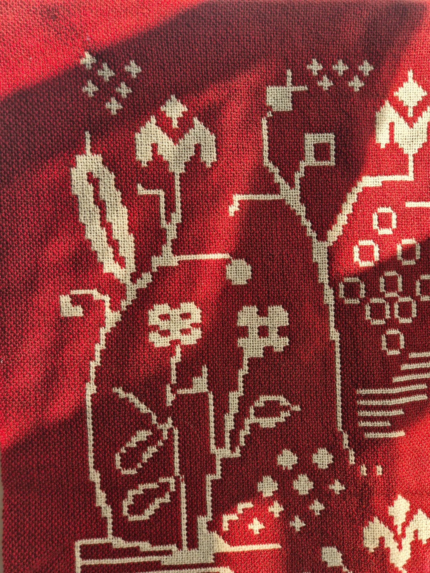 Vintage Finnish Handwoven Wall Hanging – Nordic Textile Art
