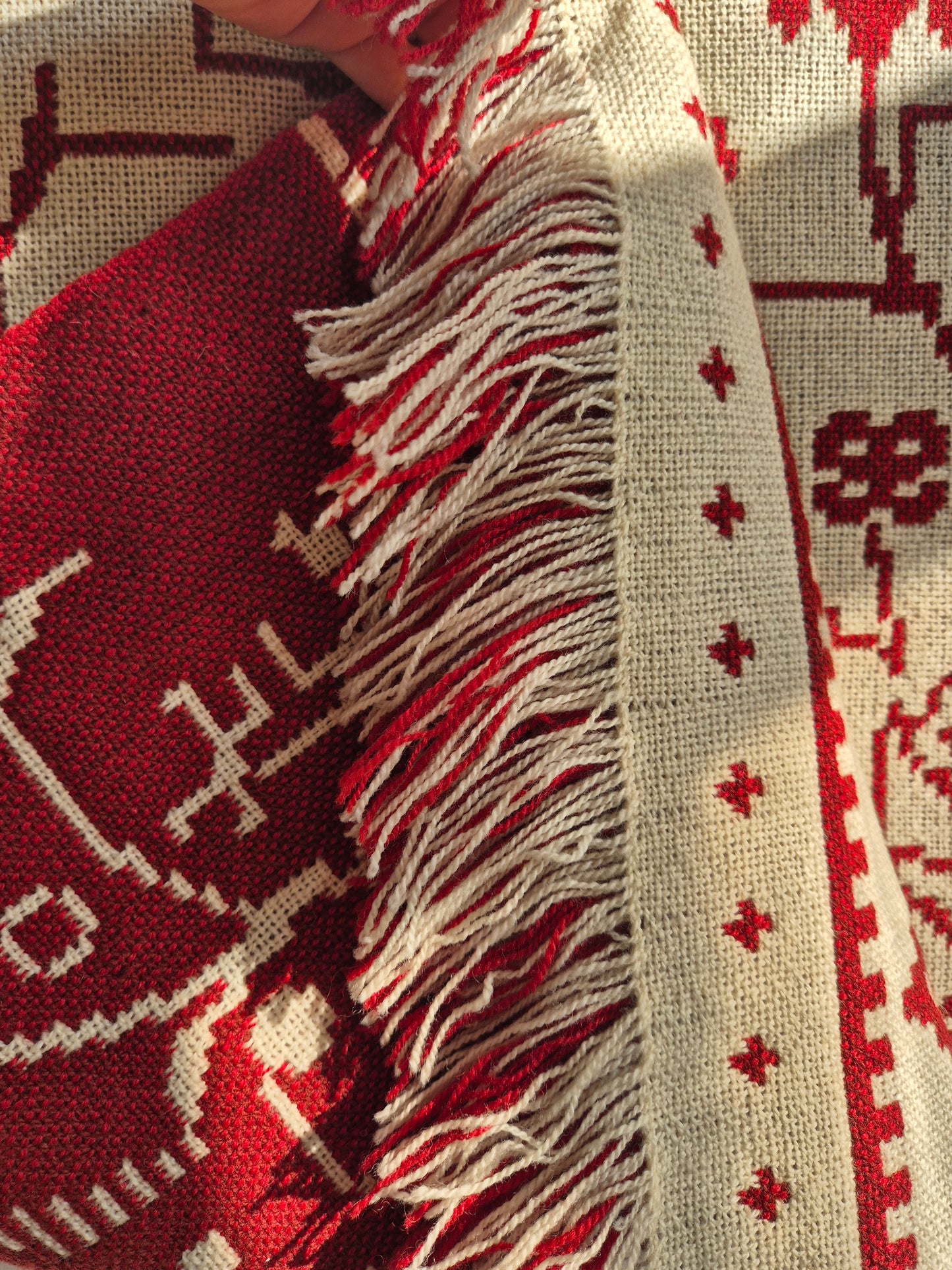 Vintage Finnish Handwoven Wall Hanging – Nordic Textile Art