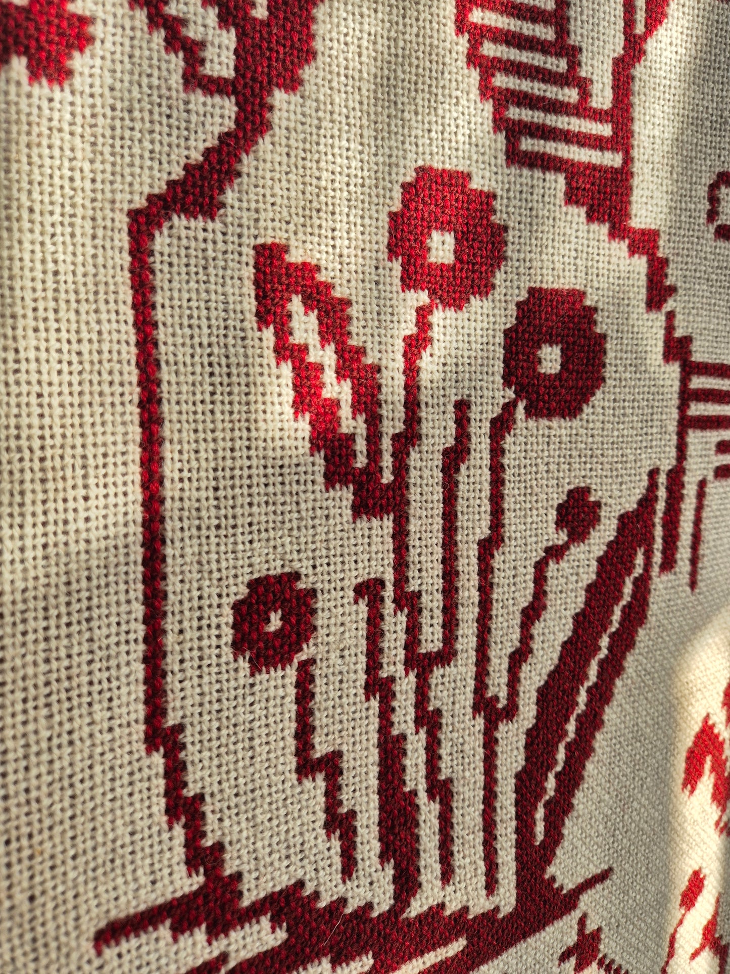 Vintage Finnish Handwoven Wall Hanging – Nordic Textile Art