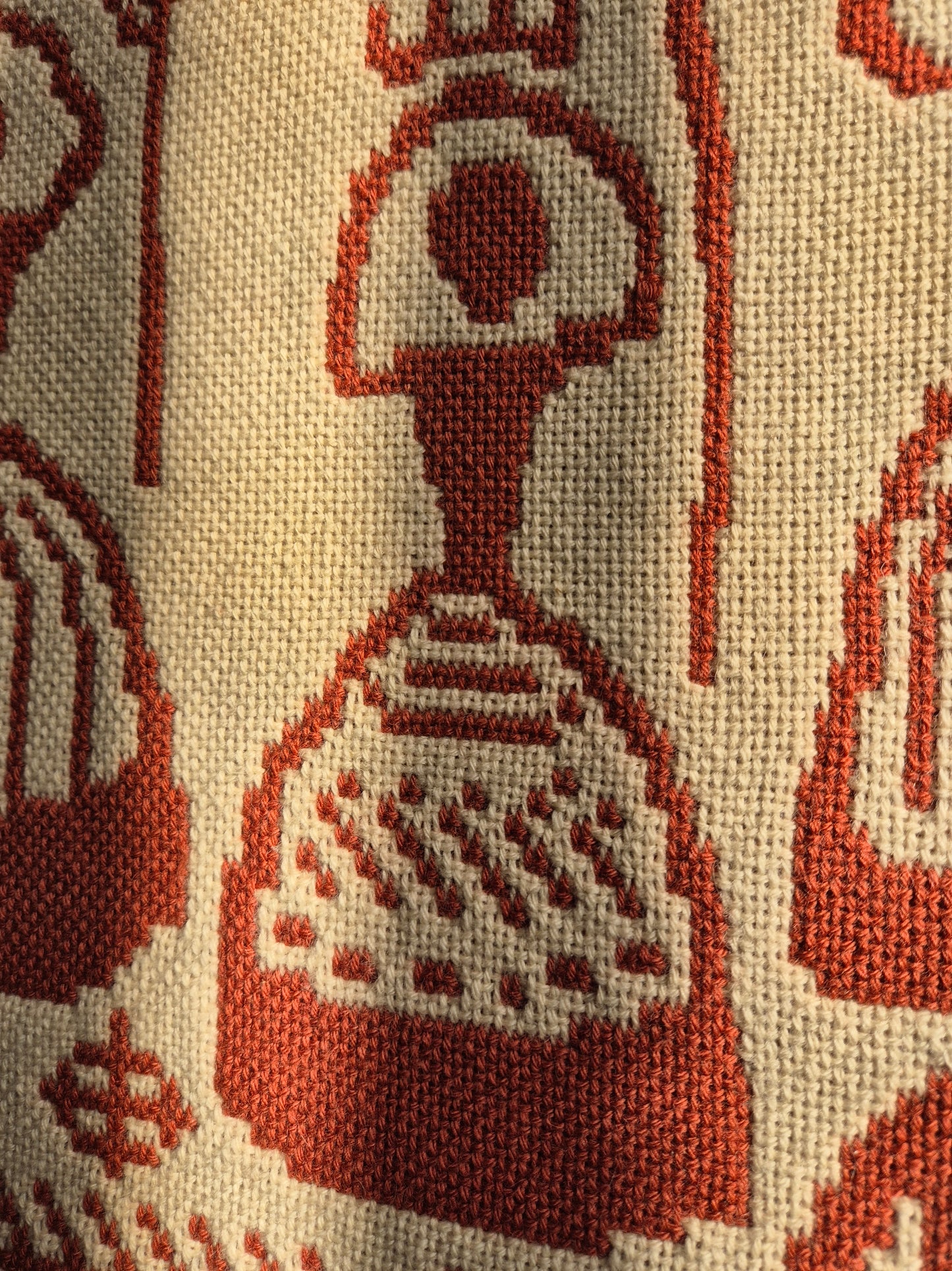 Elonkorjuu Vintage Finnish Wall Hanging by Laura Korpikaivo-Tamminen | Scandinavian Folk Art Textile | 63 x 110 cm