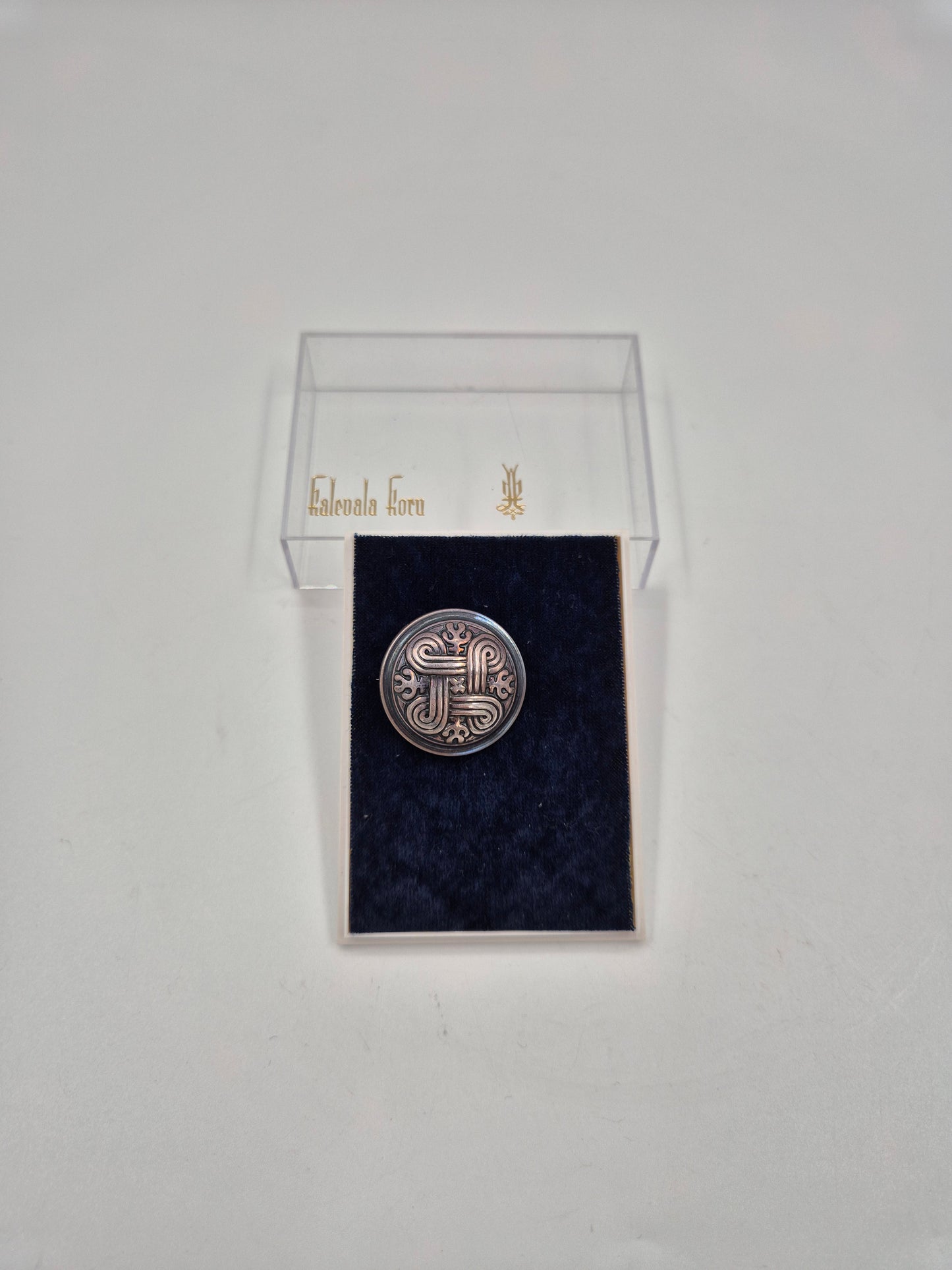 Kalevala Koru Hannunvaakuna Sterling Silver Brooch – Vintage Finnish 925 Silver Pin with Original Box