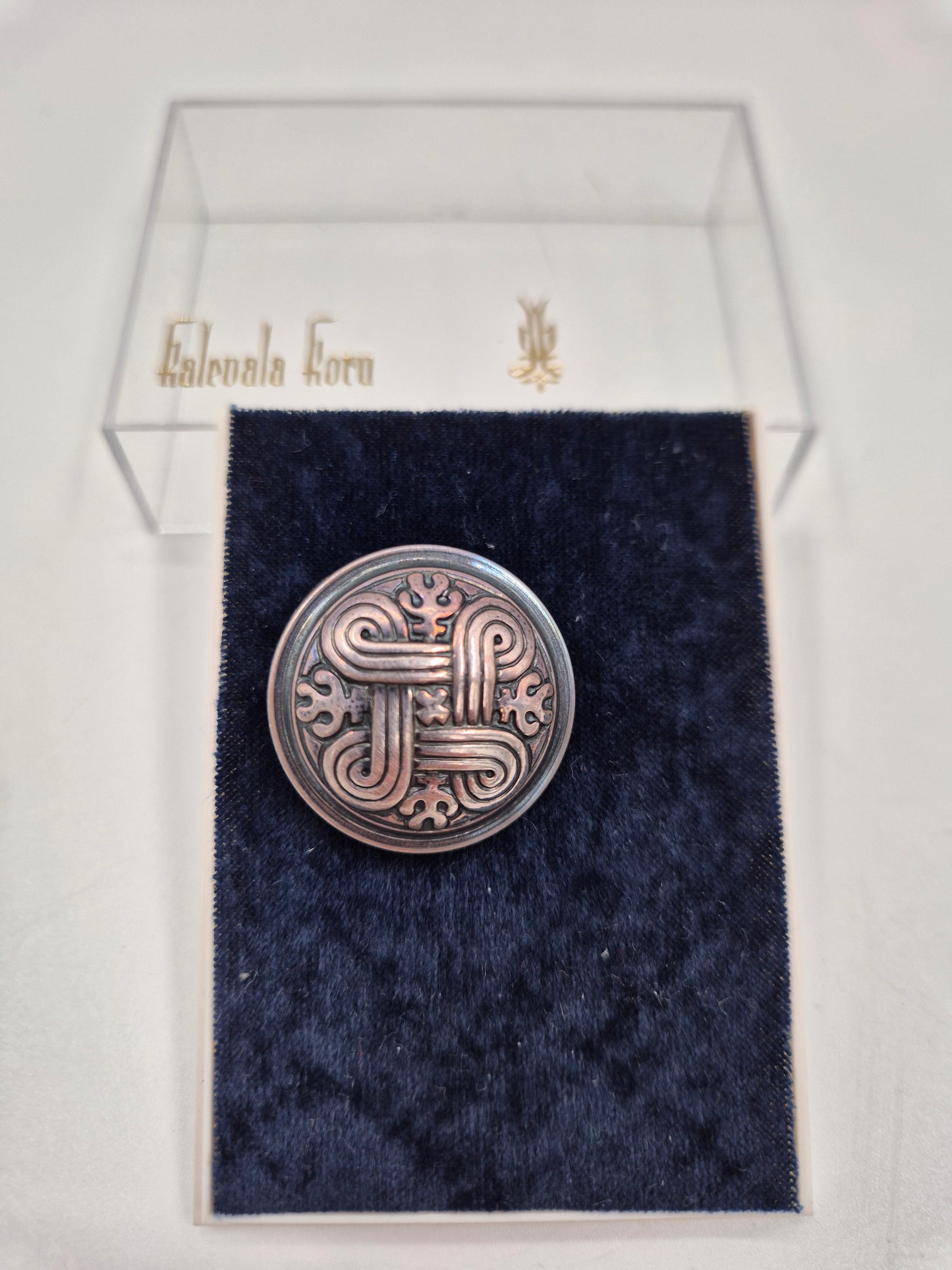Kalevala Koru Hannunvaakuna Sterling Silver Brooch – Vintage Finnish 925 Silver Pin with Original Box