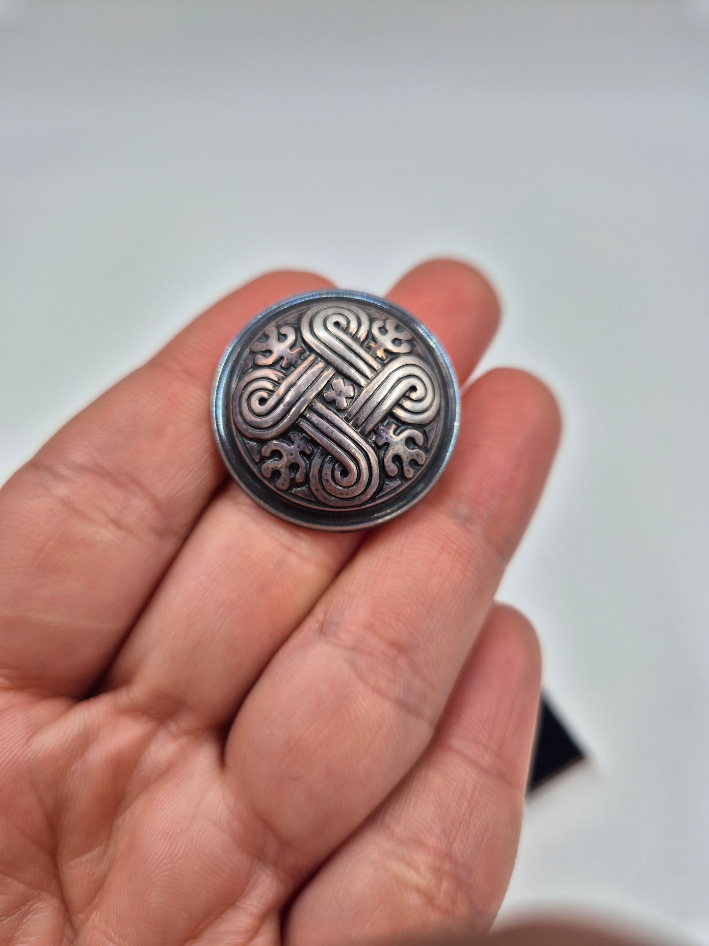 Kalevala Koru Hannunvaakuna Sterling Silver Brooch – Vintage Finnish 925 Silver Pin with Original Box