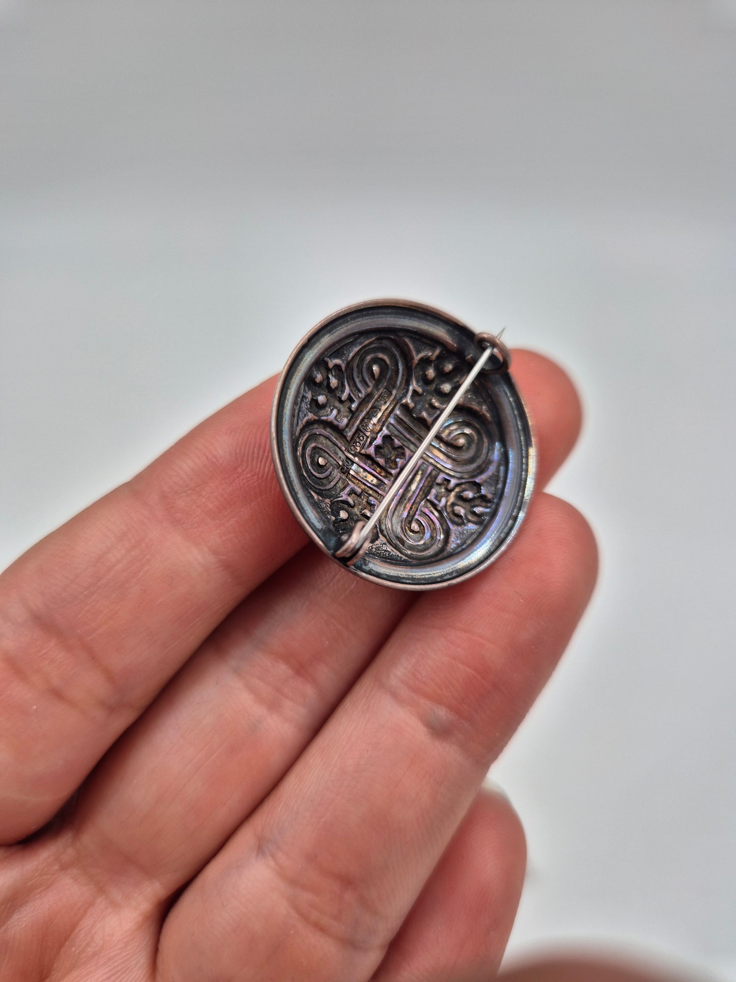 Kalevala Koru Hannunvaakuna Sterling Silver Brooch – Vintage Finnish 925 Silver Pin with Original Box